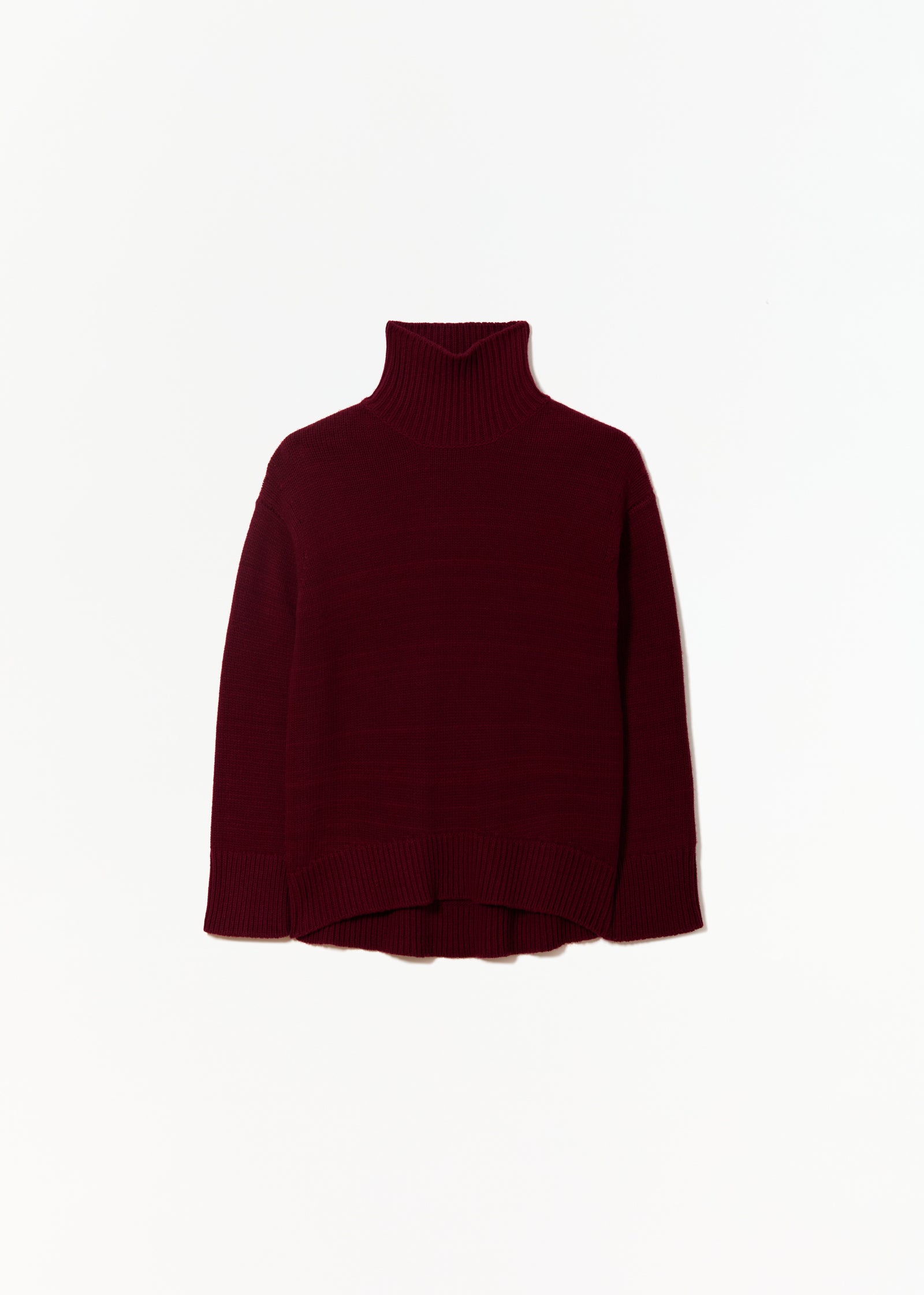 CASHMERE TURTLENECK SWEATER BURGUNDY