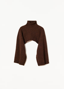 WOOL TURTLENECK CAPE SWEATER