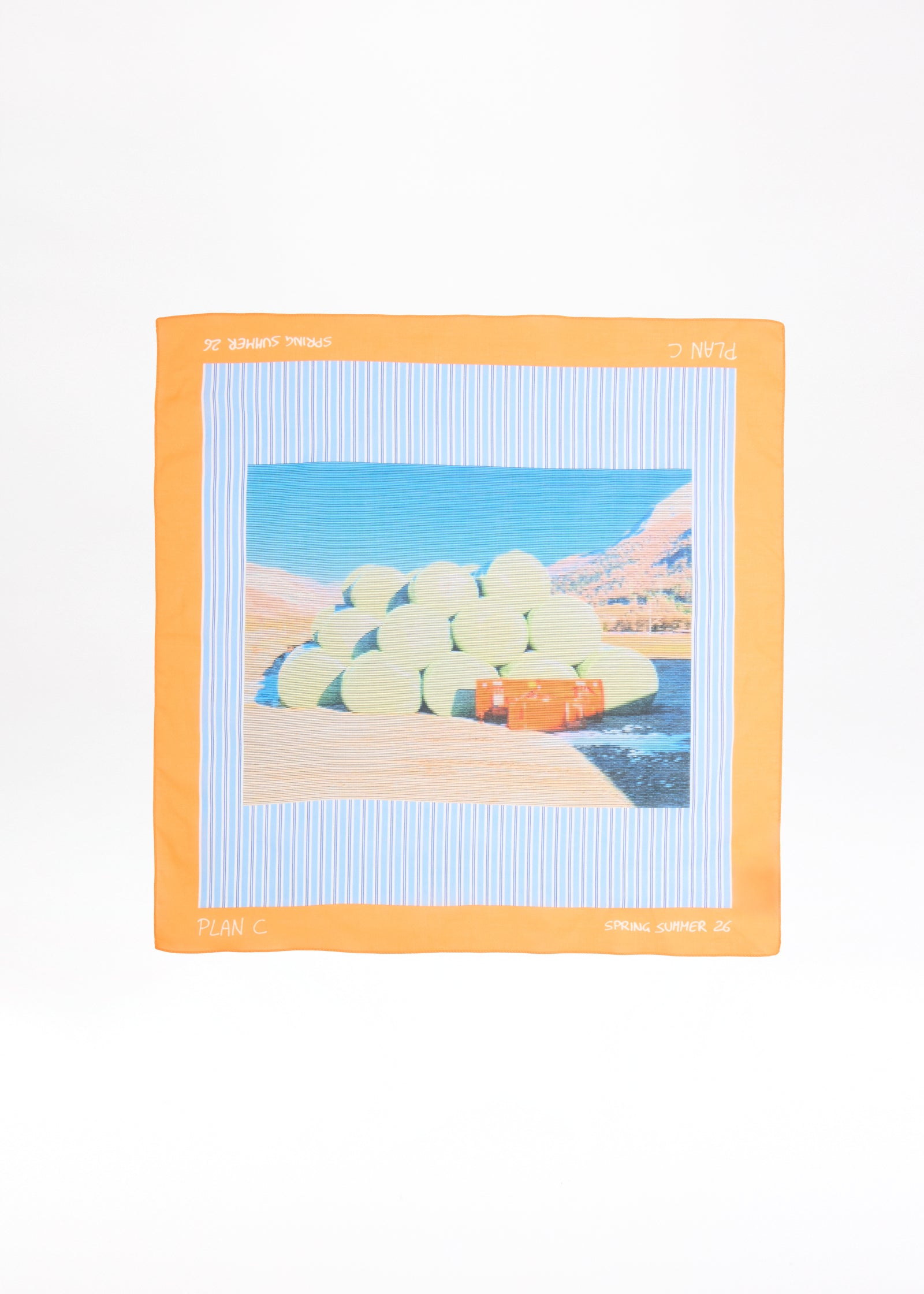 APRICOT PRINTED FOULARD