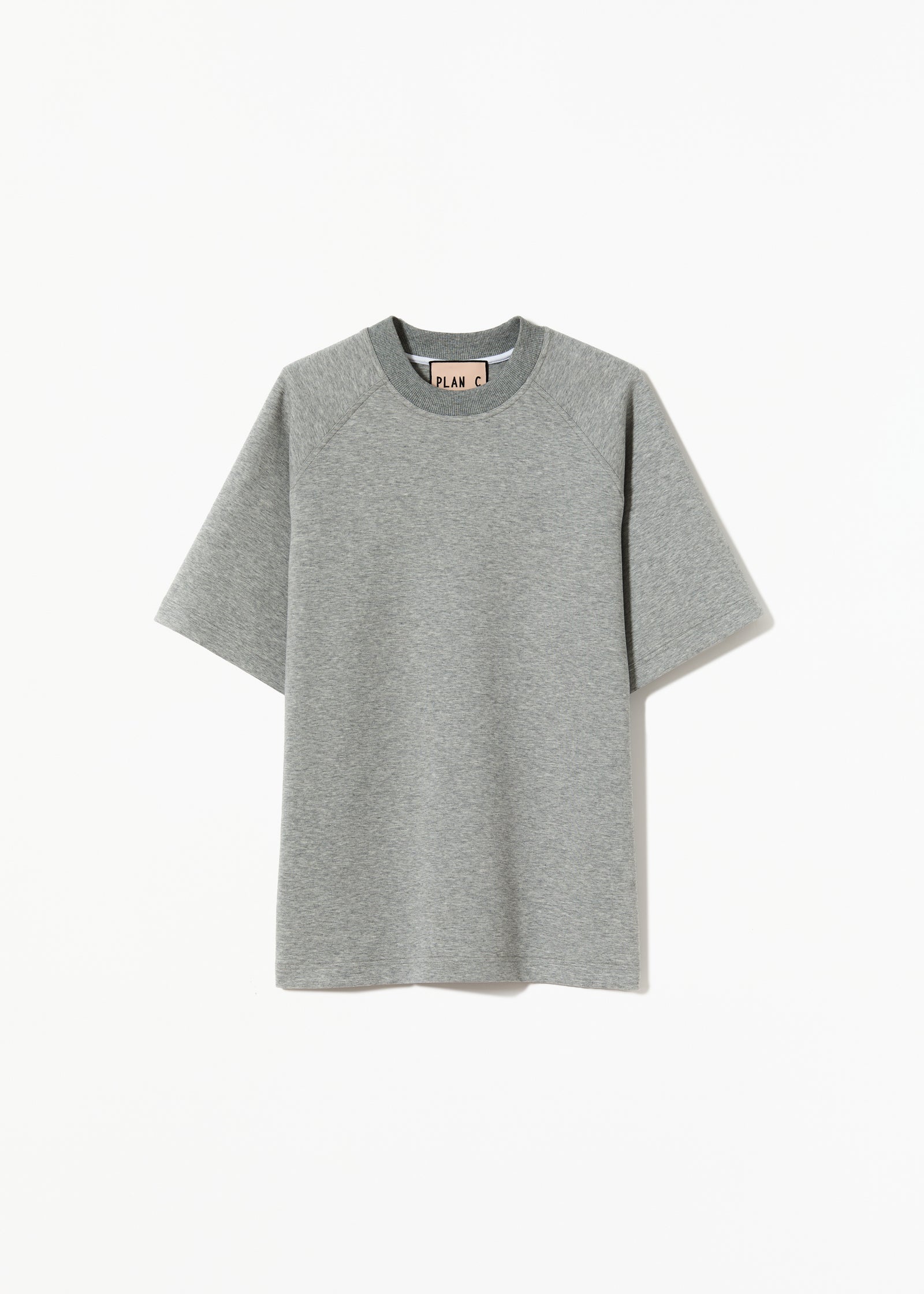 FELPA GRIGIA A MANICHE CORTE