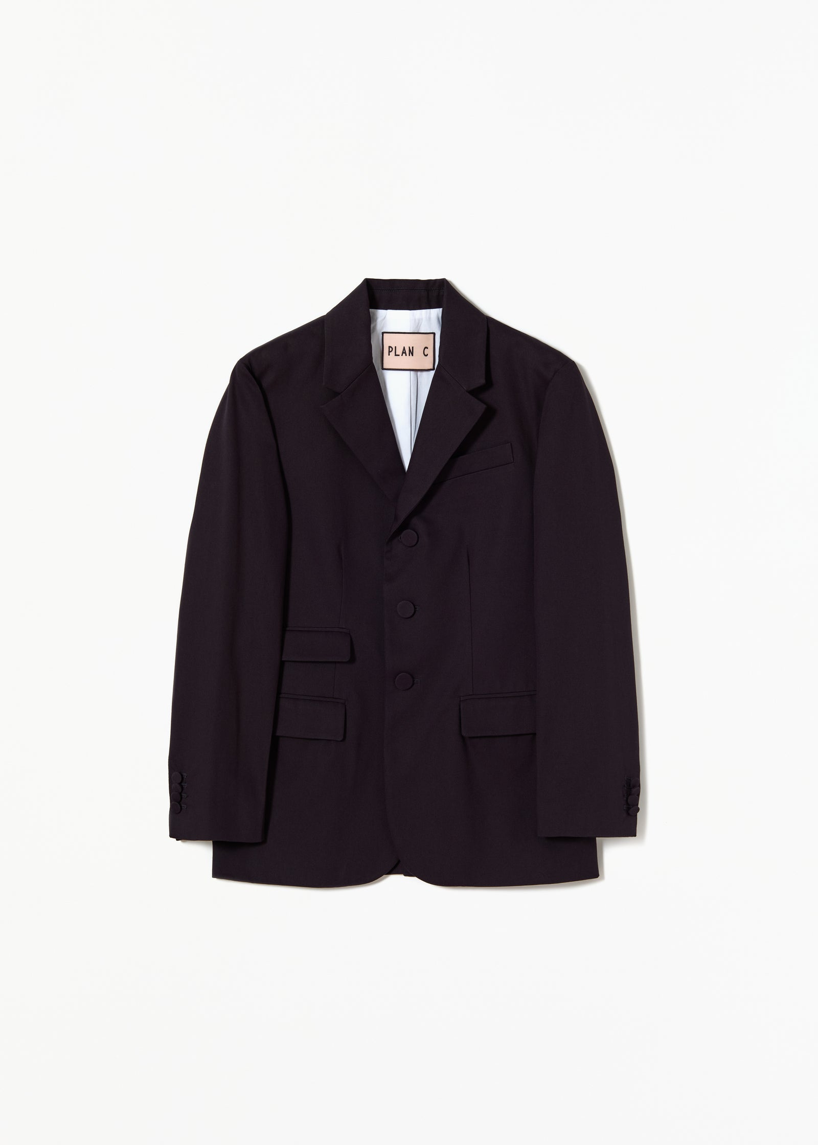 BLUE BLACK COTTON BLAZER