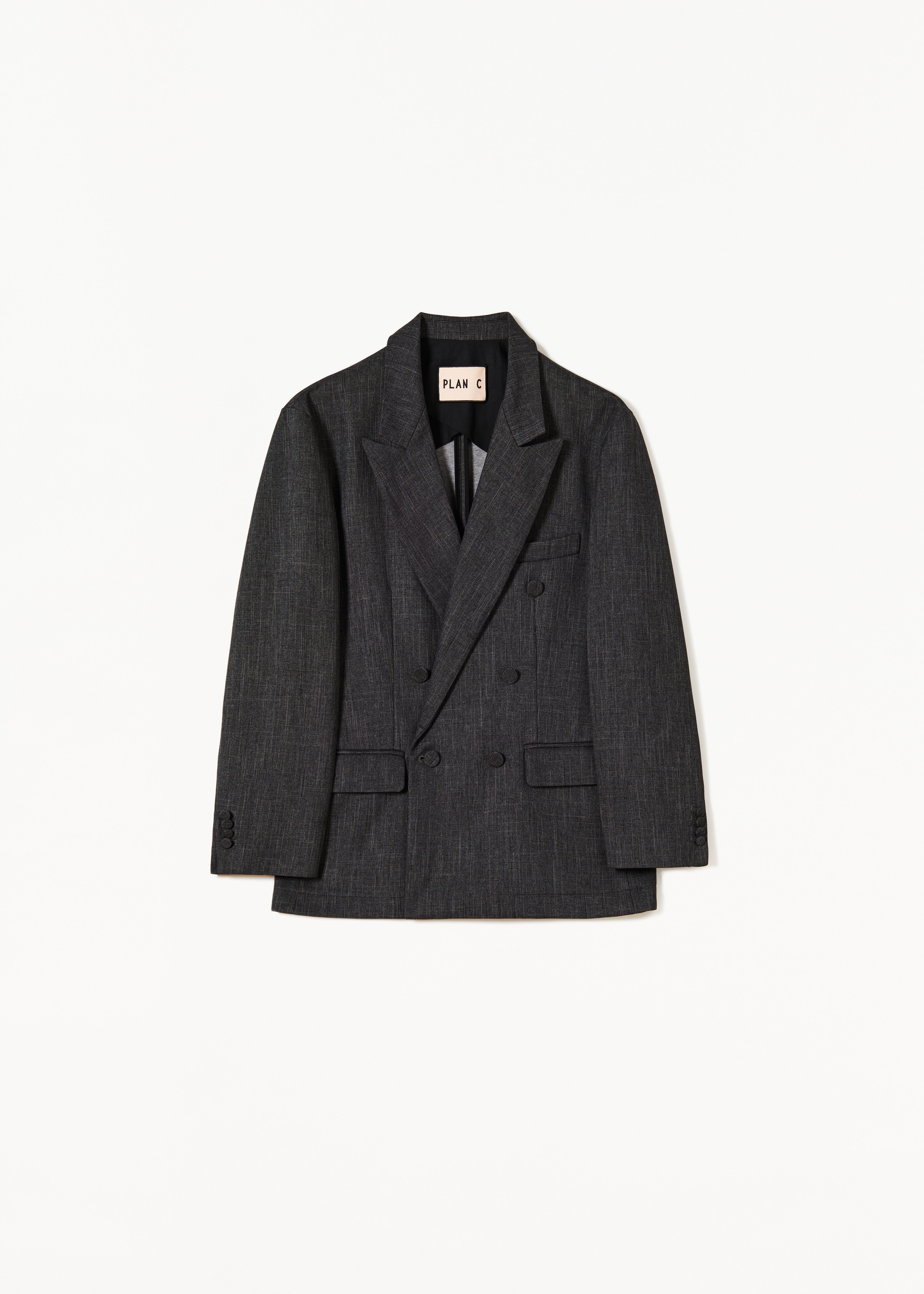 Plan C BLAZER DOPPIOPETTO GRIGIO SCURO