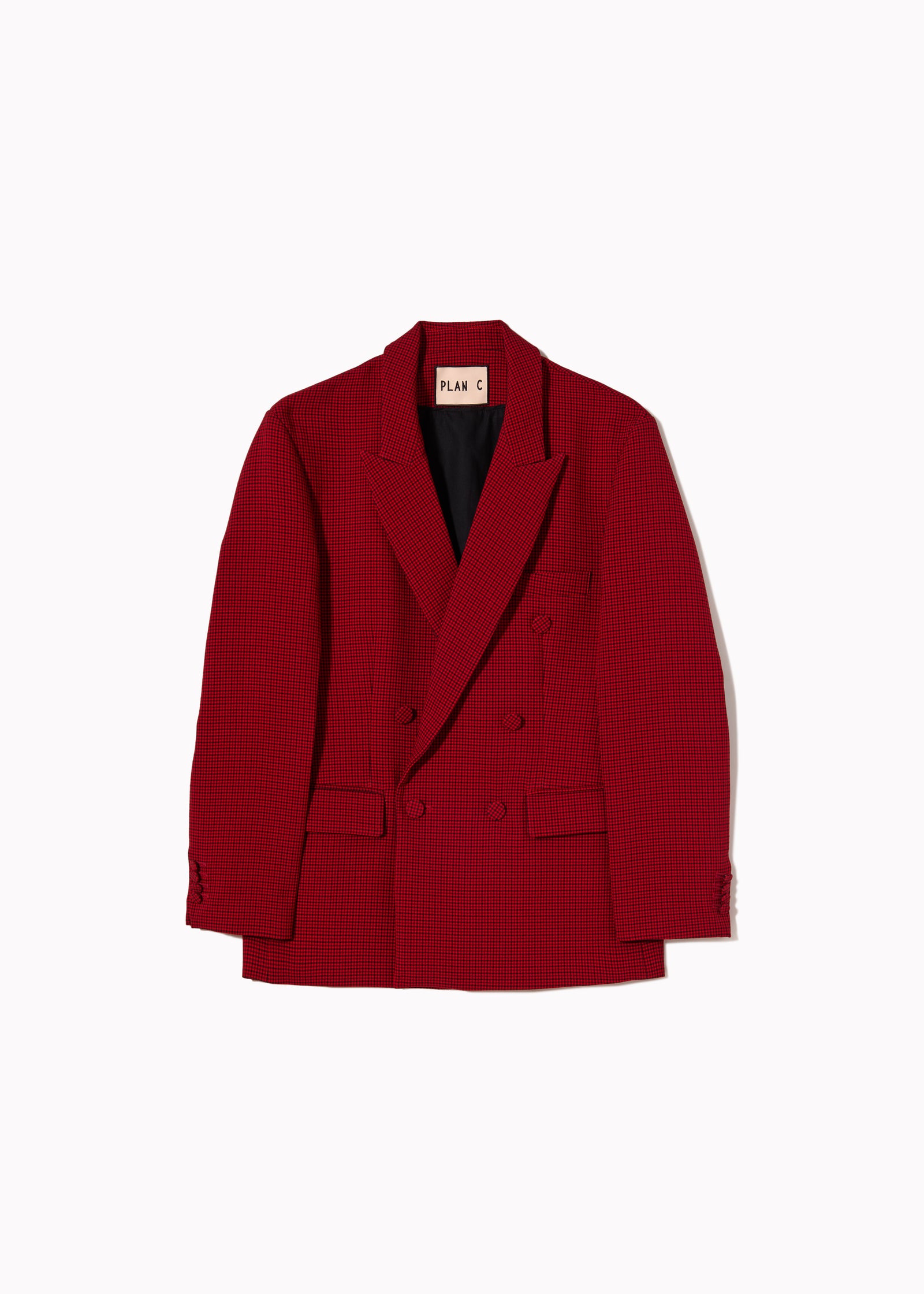 BLAZER DOPPIOPETTO MICROFANTASIA A QUADRI