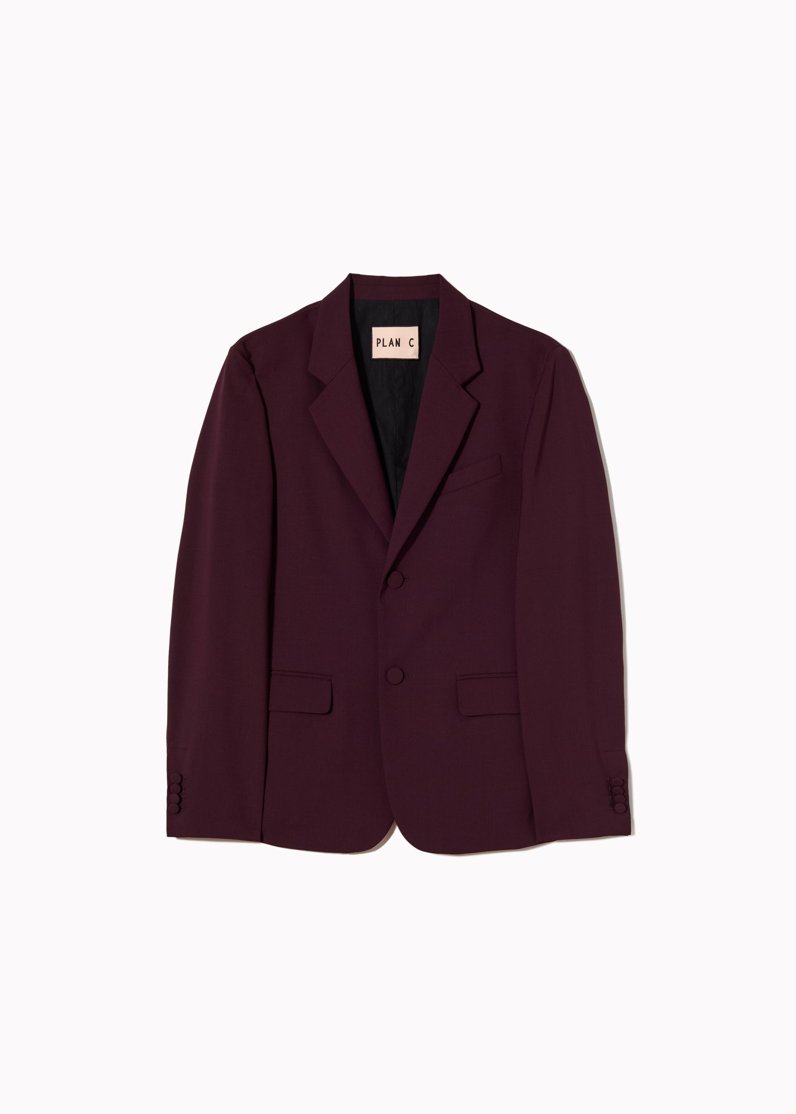 DARK BURGUNDY WOOL BLAZER