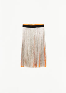 LUREX FRINGE MIDI SKIRT