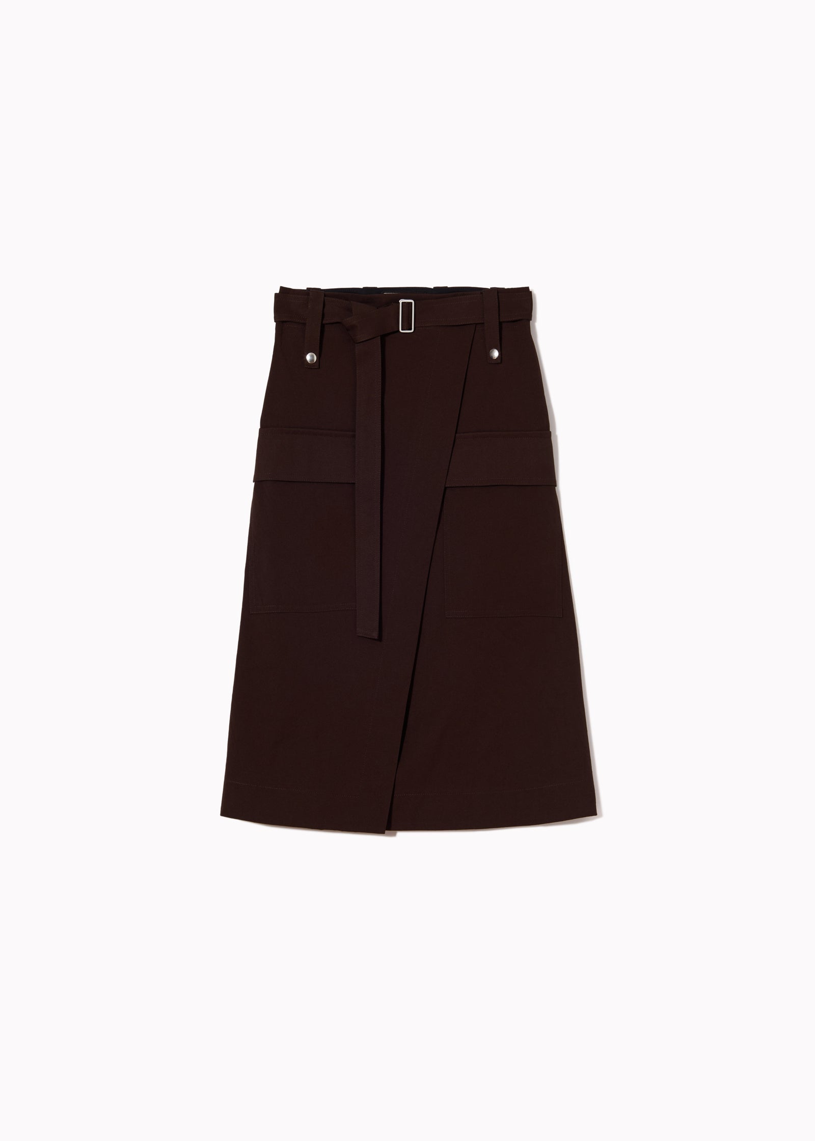 DARK BROWN WRAP SKIRT