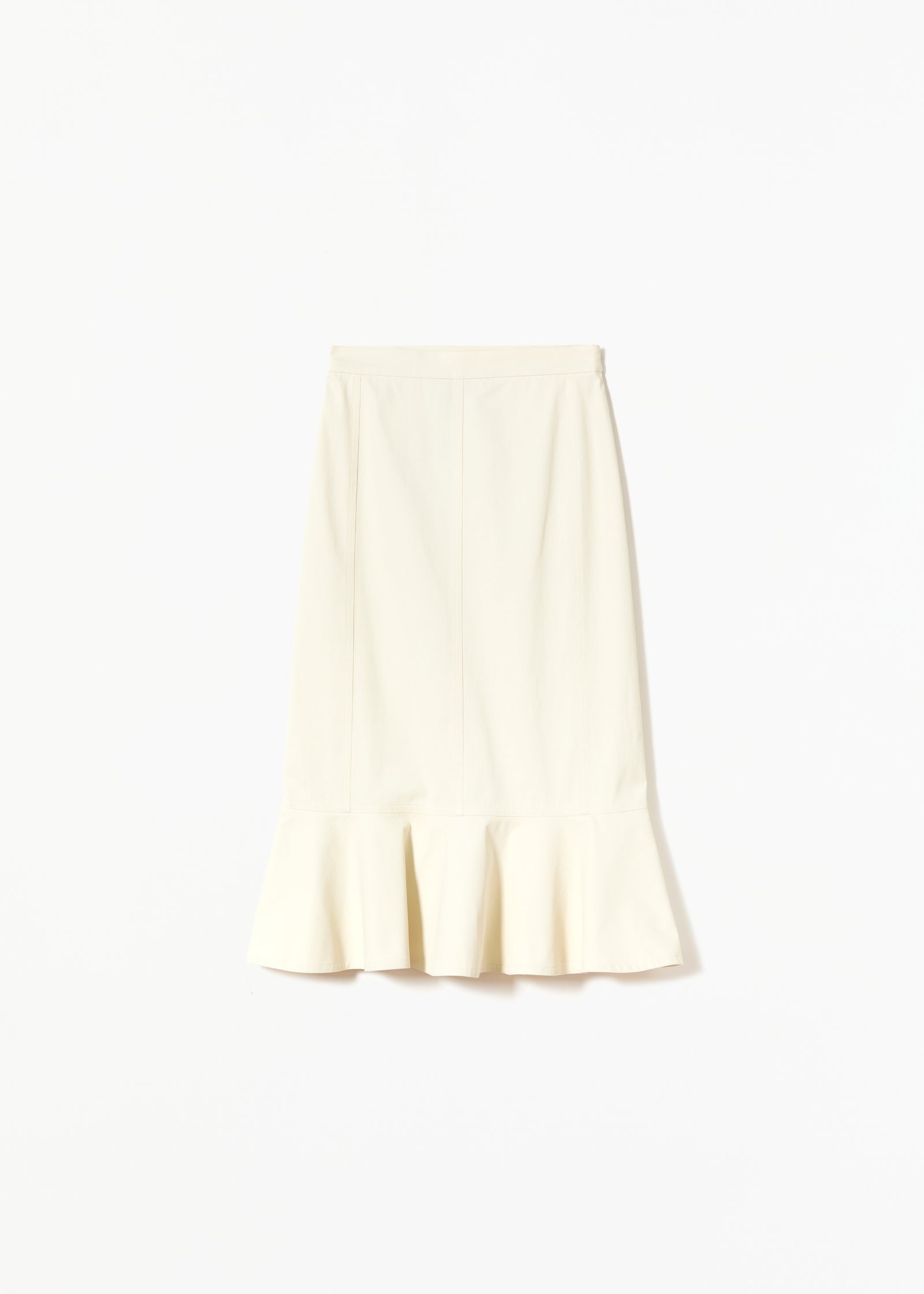 MIDI SKIRT WITH RUFFLED HEMLINE