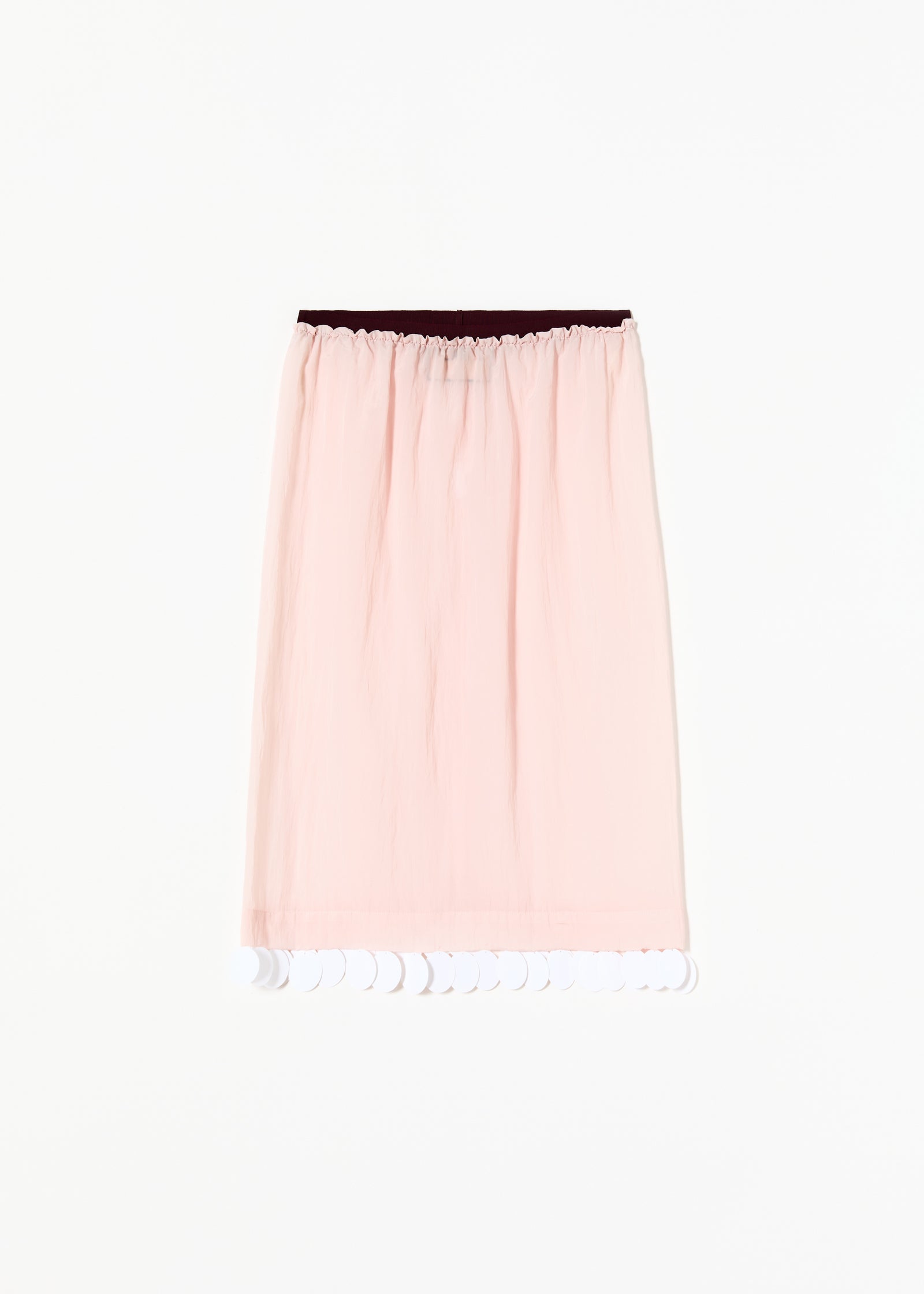 PINK MIDI SKIRT WITH SEQUIN HEM
