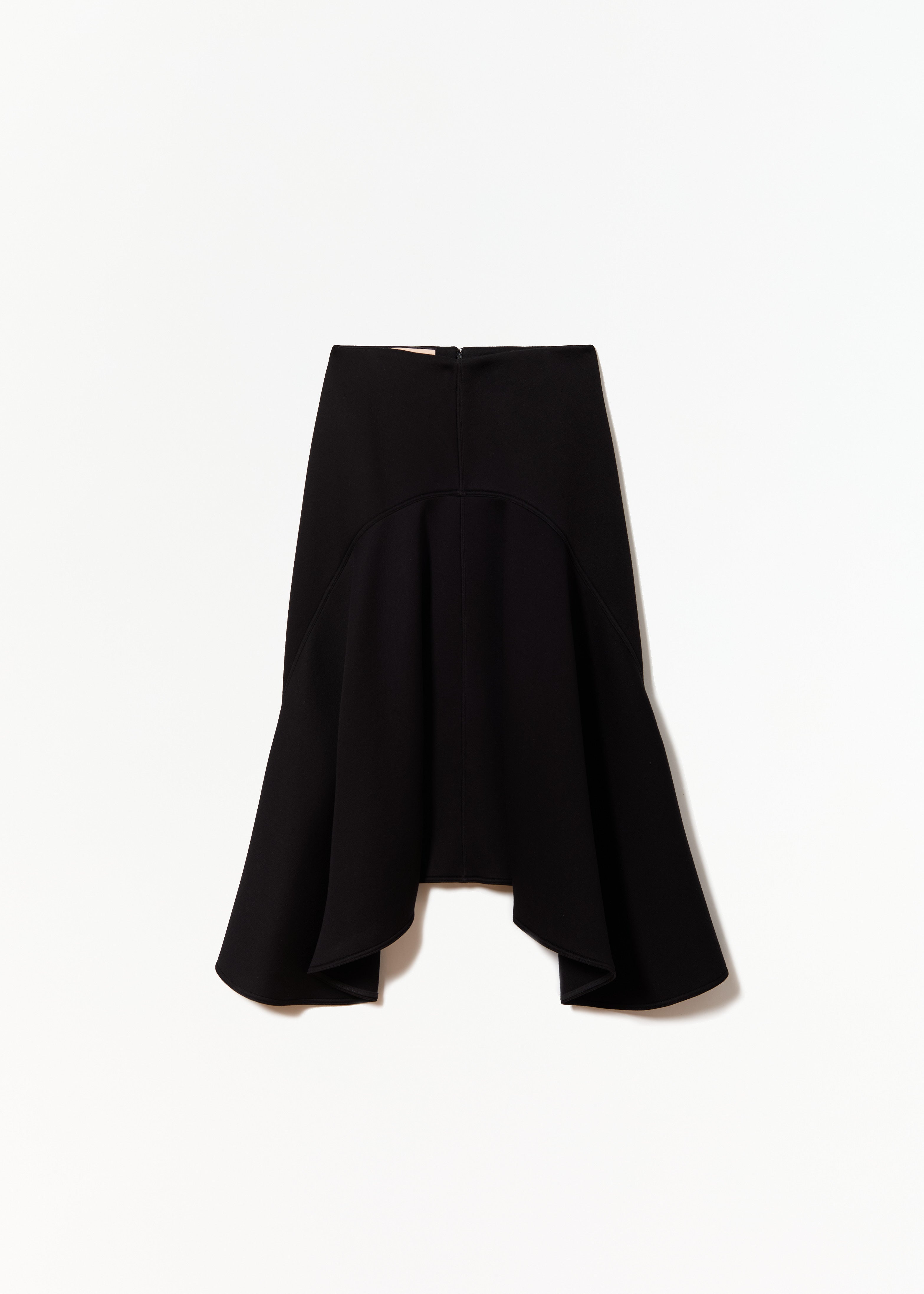 BLACK SCUBA PANEL SKIRT