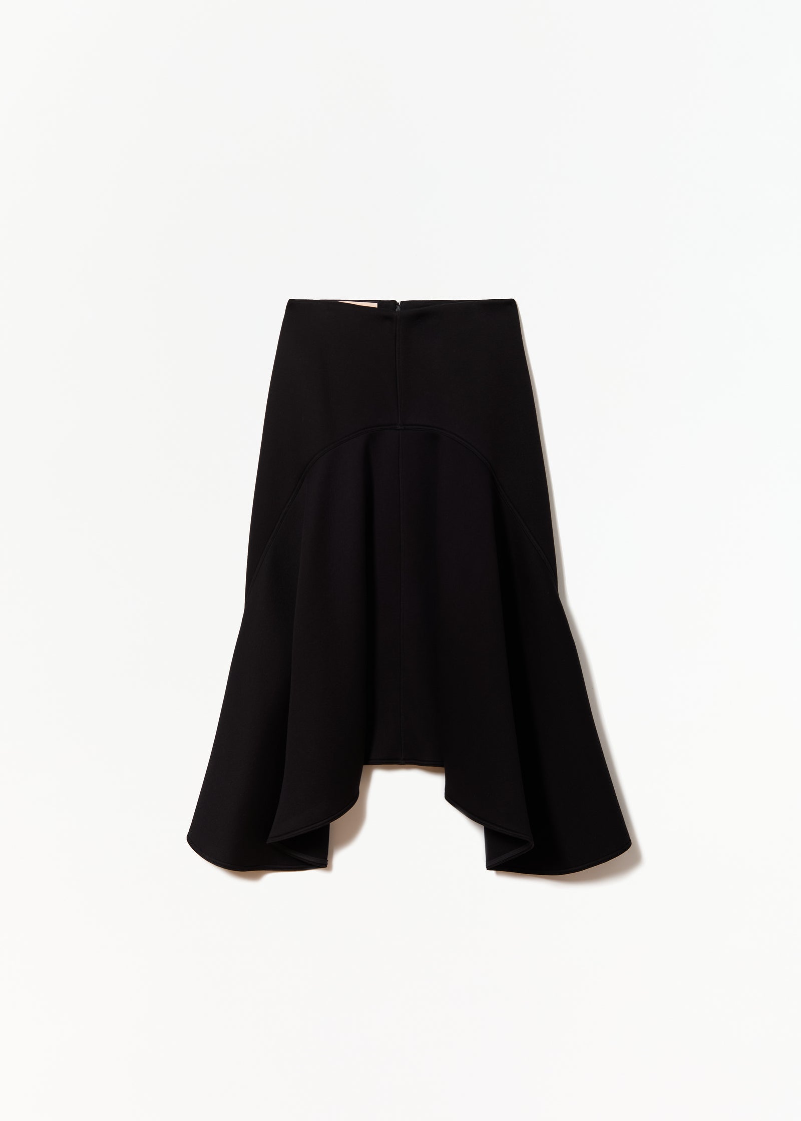 BLACK SCUBA PANEL SKIRT