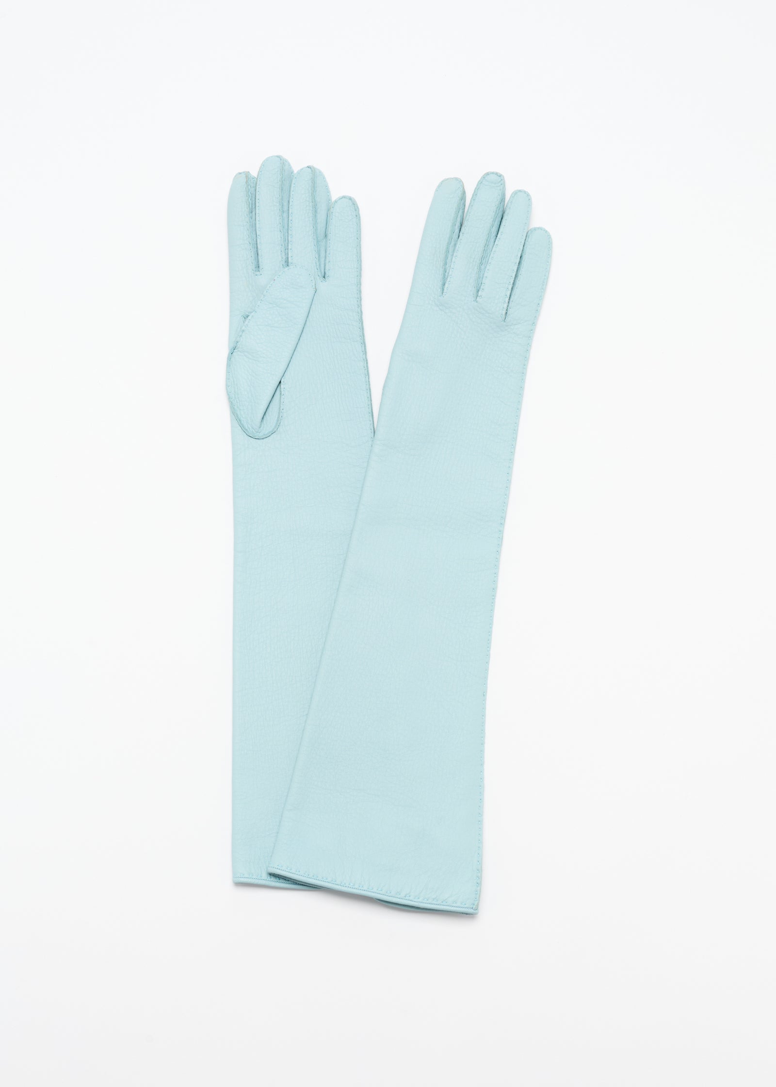 CORNFLOWER LONG LEATHER GLOVES