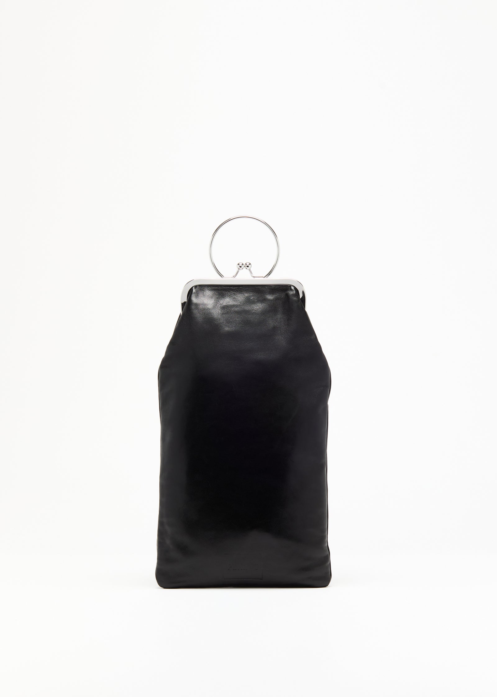 BLACK LEATHER LONG POUCH