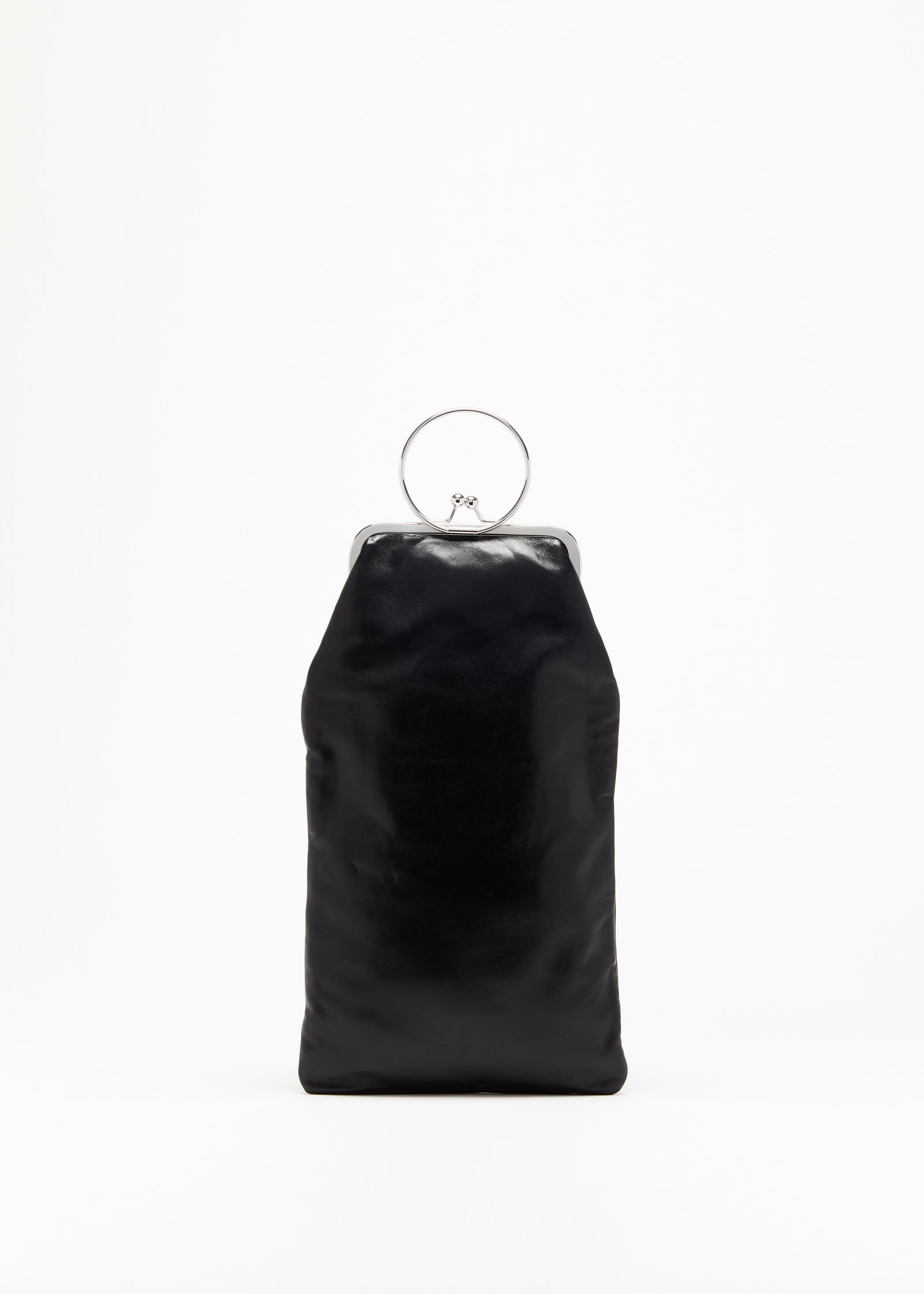 BLACK LEATHER LONG POUCH