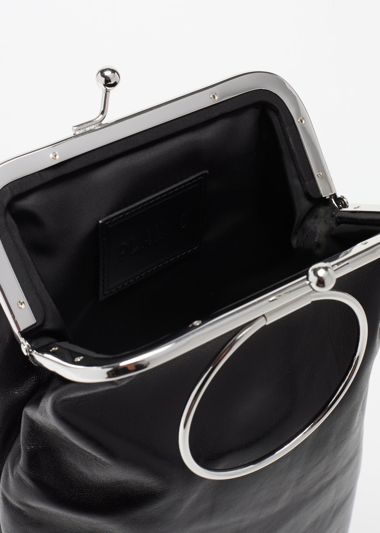 BLACK LEATHER LONG POUCH