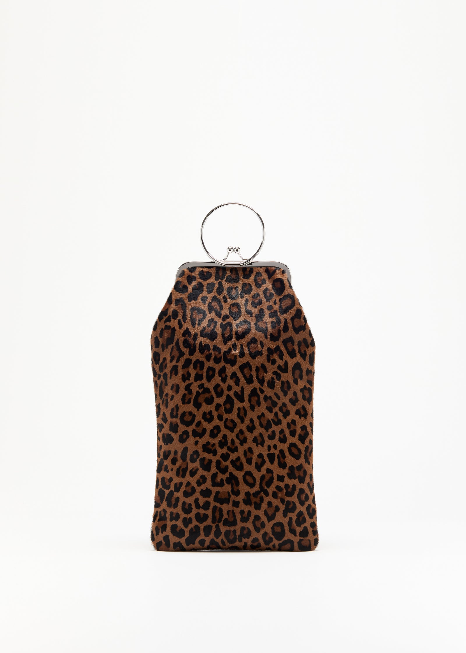 LEOPARD PRINT CALF HAIR LONG  POUCH