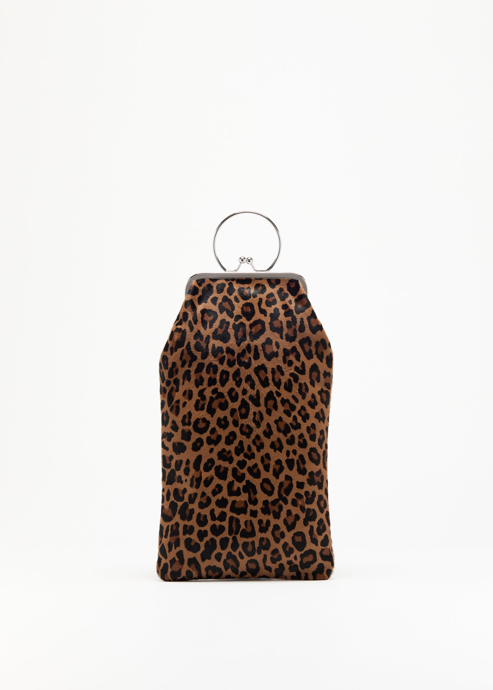 LEOPARD PRINT CALF HAIR LONG  POUCH