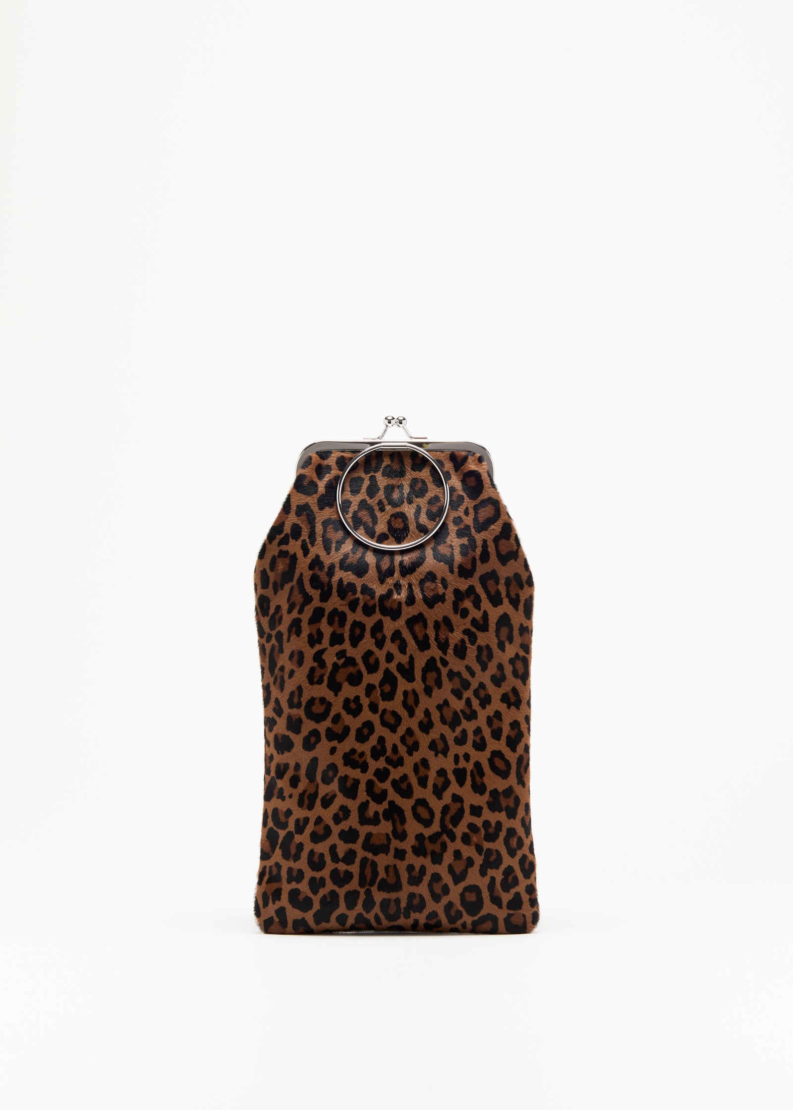 LEOPARD PRINT CALF HAIR LONG  POUCH