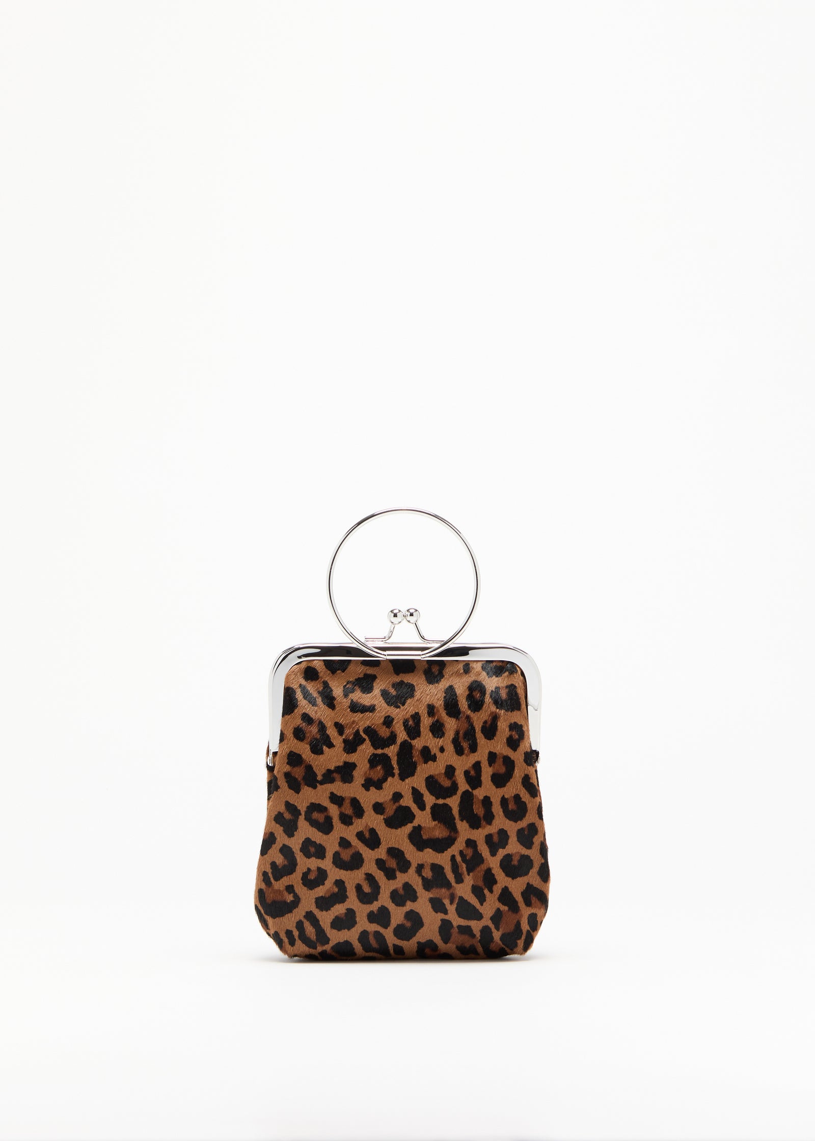 LEOPARD PRINT CALF HAIR  POUCH