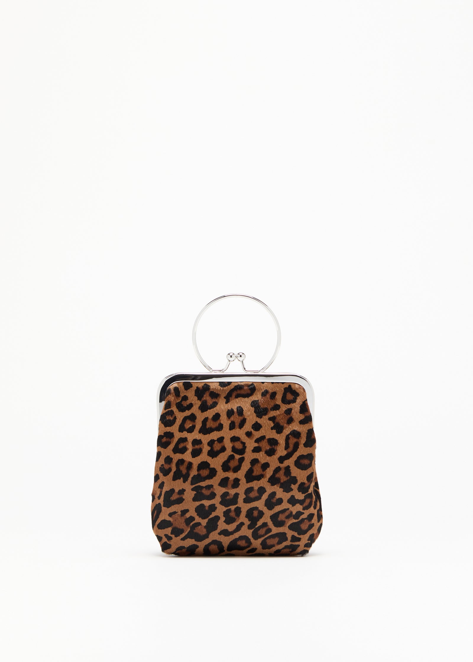 LEOPARD PRINT CALF HAIR  POUCH