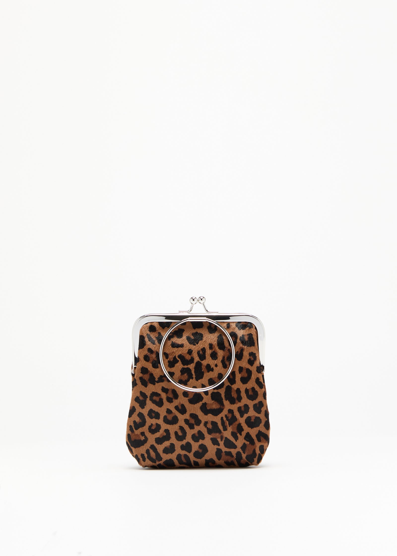 LEOPARD PRINT CALF HAIR  POUCH