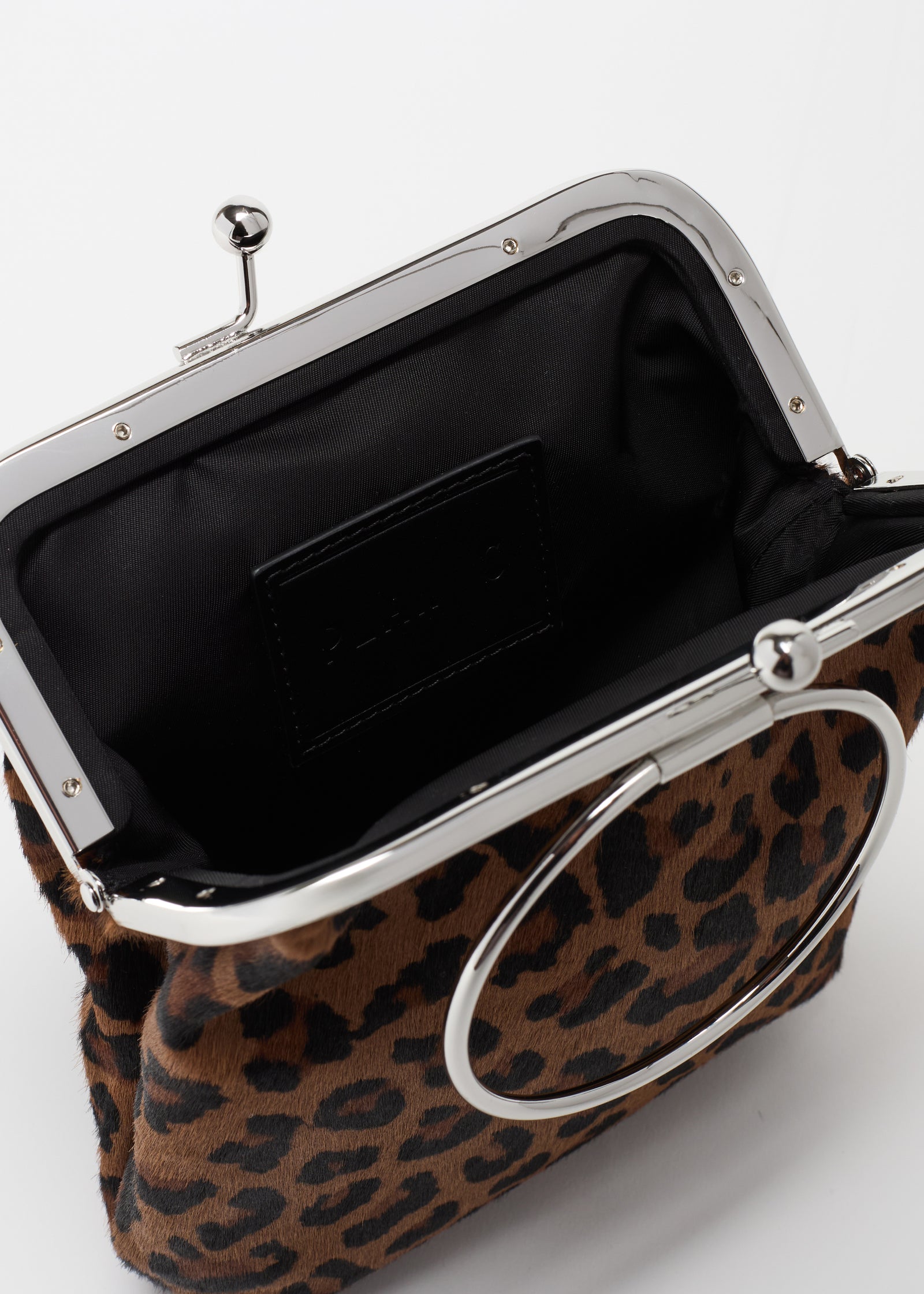 LEOPARD PRINT CALF HAIR  POUCH