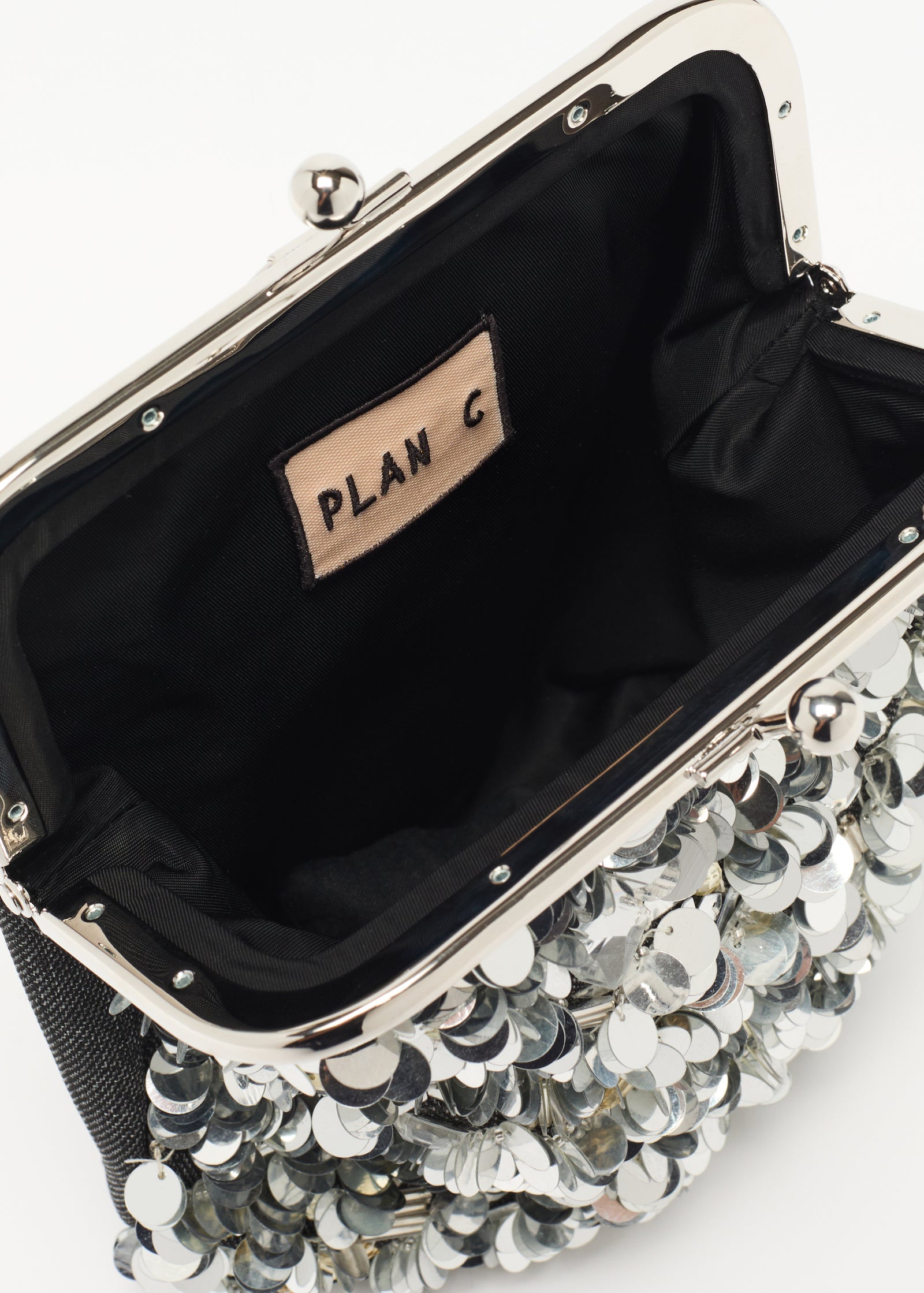 GRISAILLE POUCH WITH SEQUINS