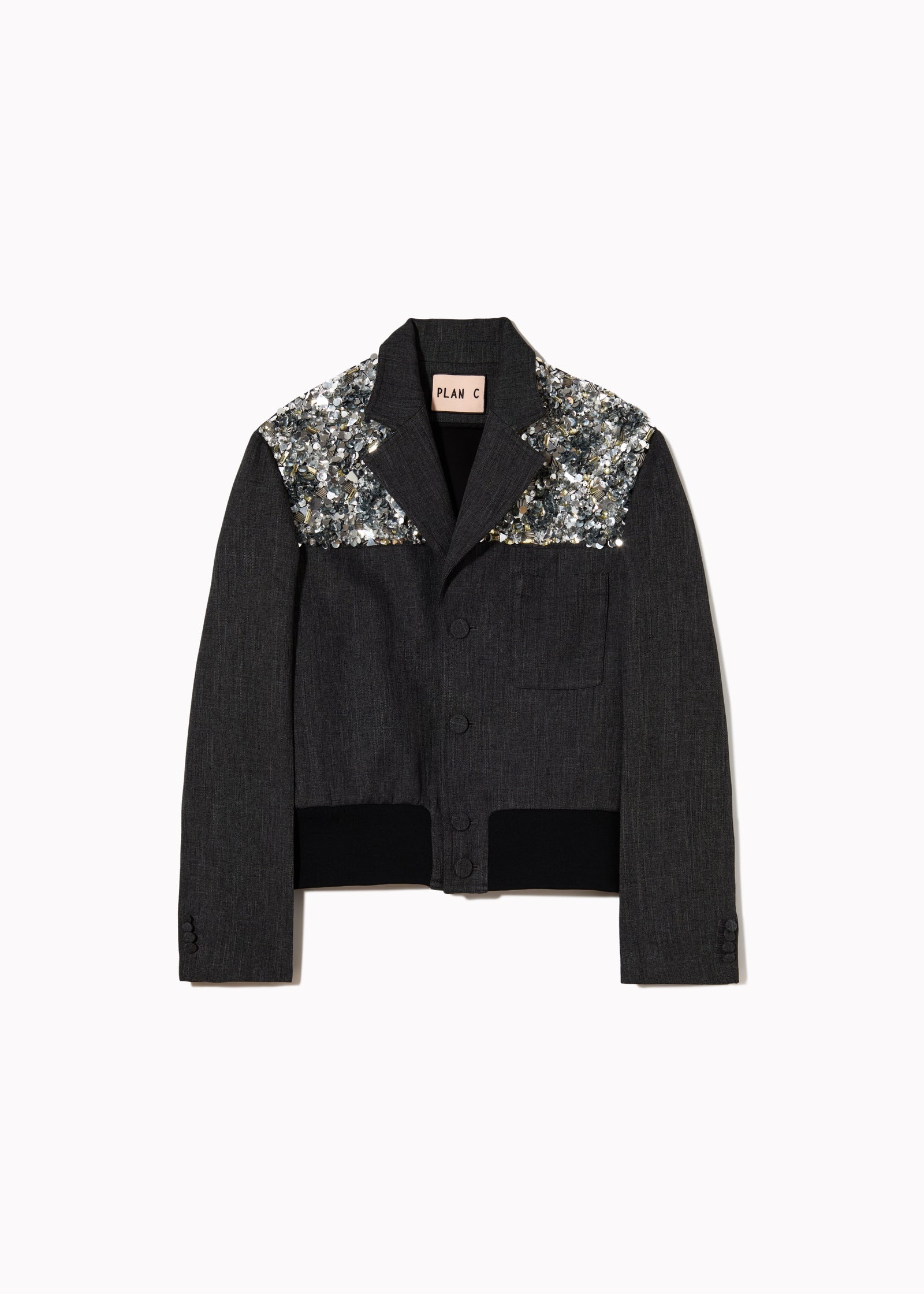 GRISAILLE JACKET WITH EMBROIDERY