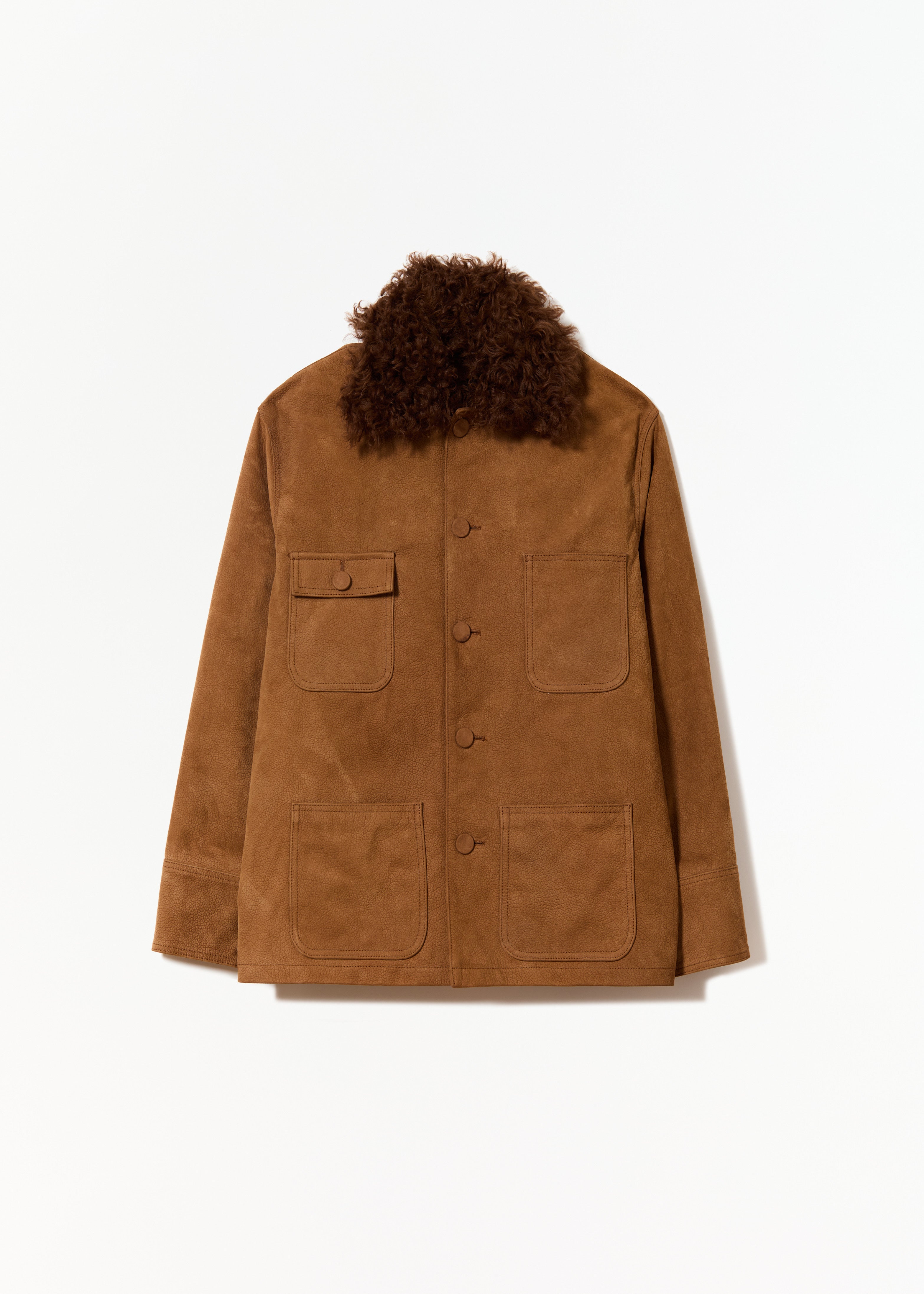 TOBACCO LEATHER JACKET