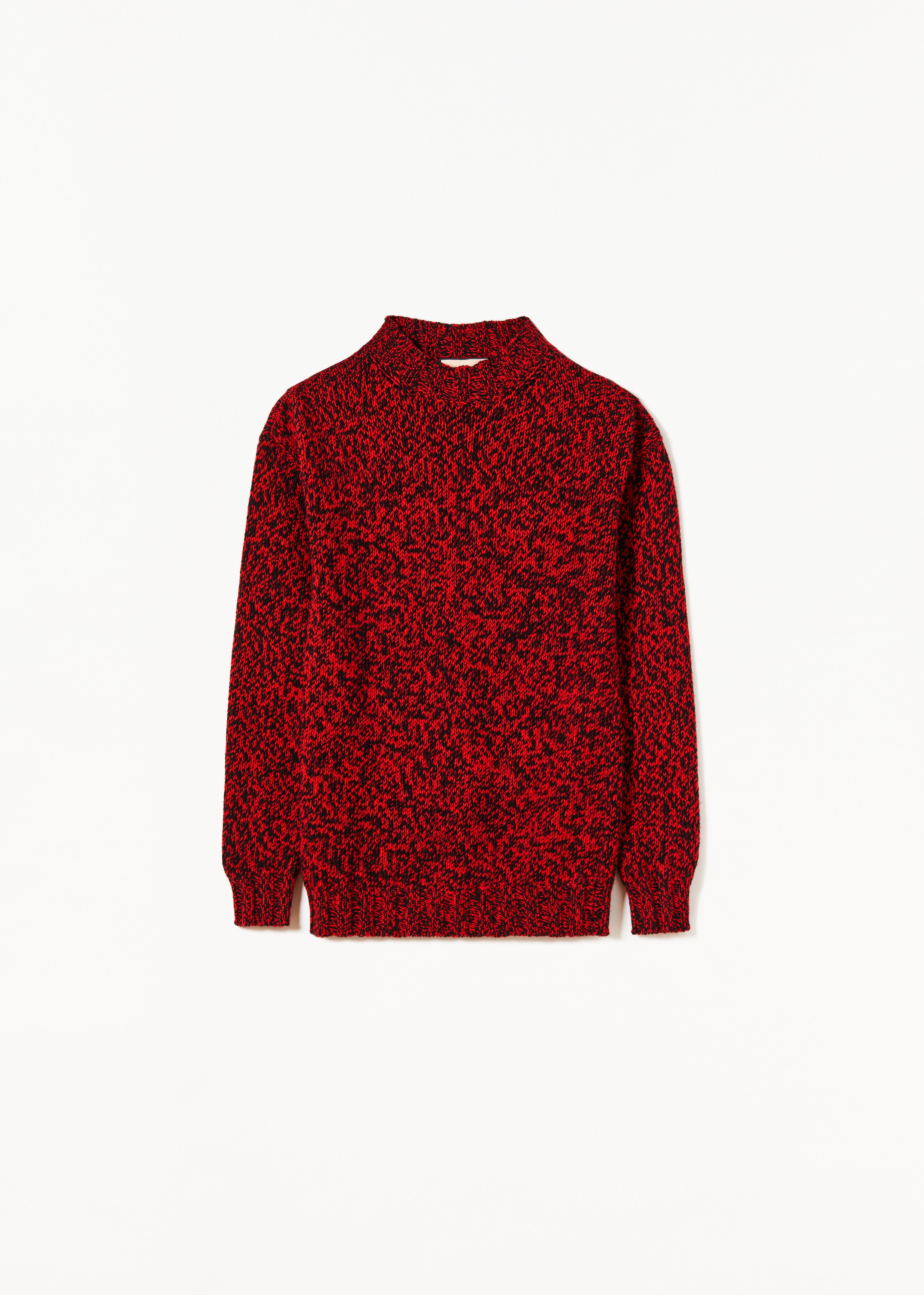 MAGLIONE DI LANA ROSSO MELANGE