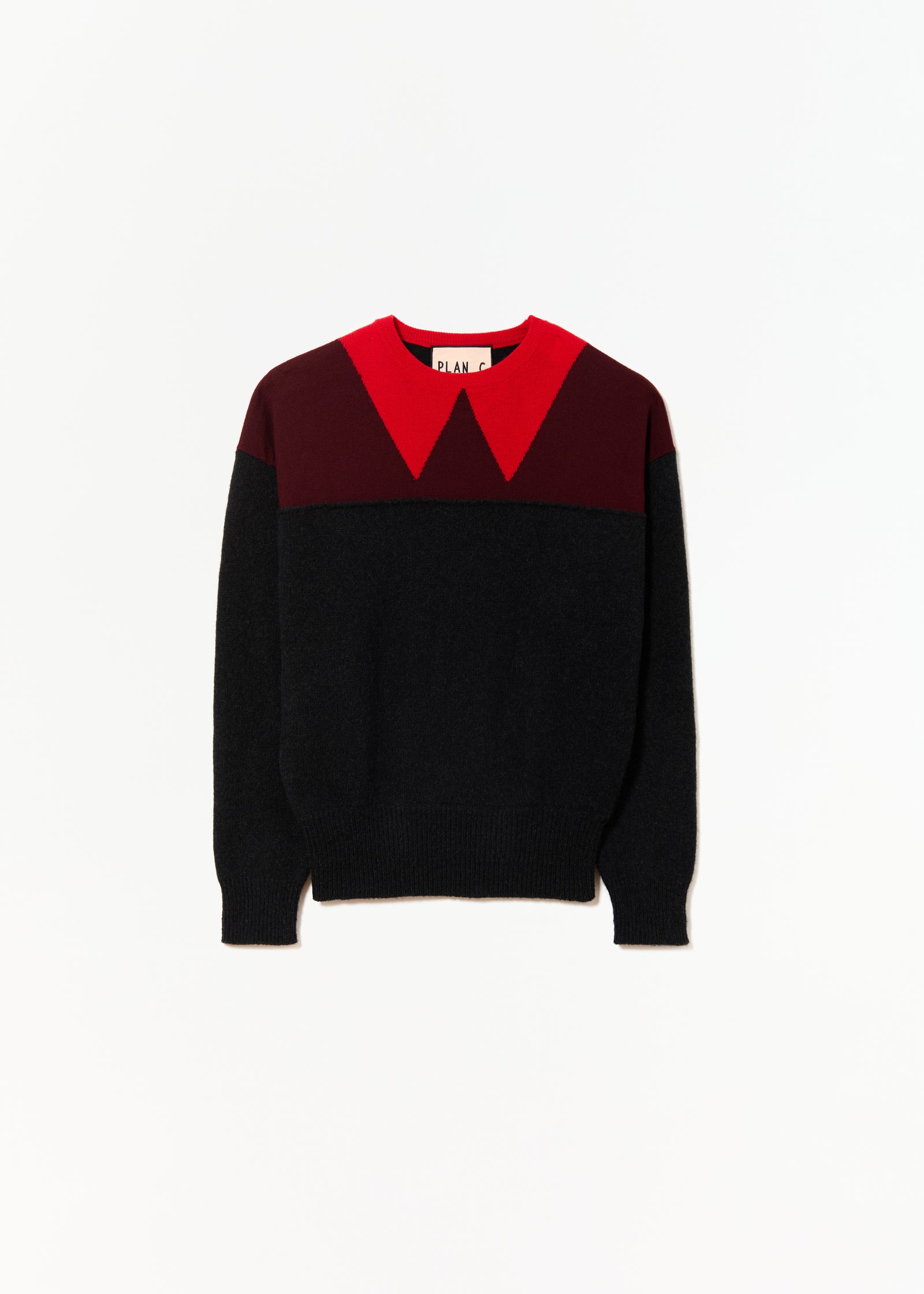 MAGLIA GIROCOLLO INTARSIATA