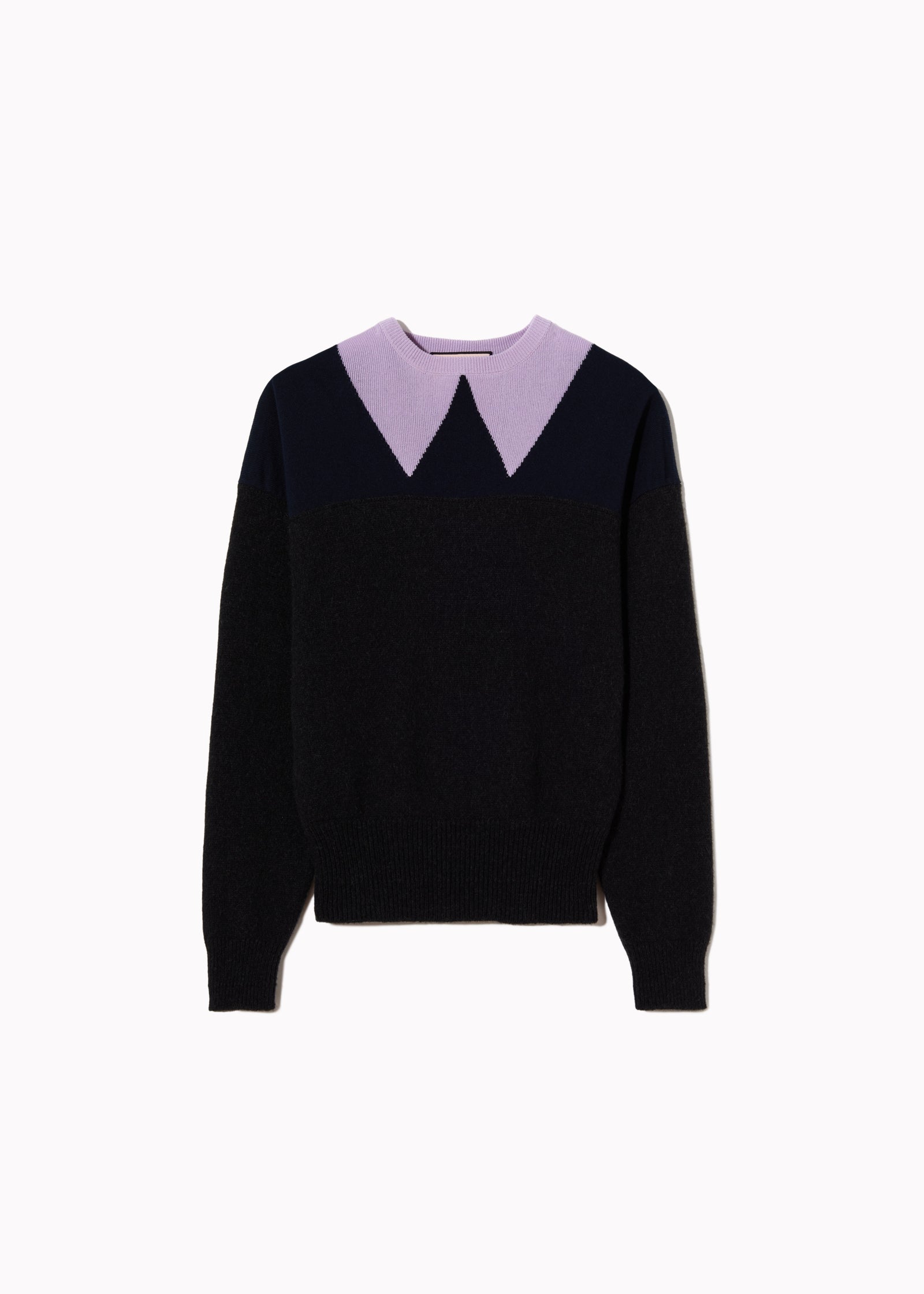 SWEATER WITH INLAY COLLAR