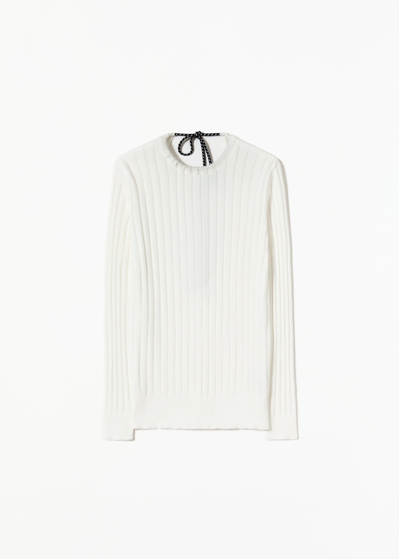 MAGLIA A COSTINE CON MANICHE LUNGHE