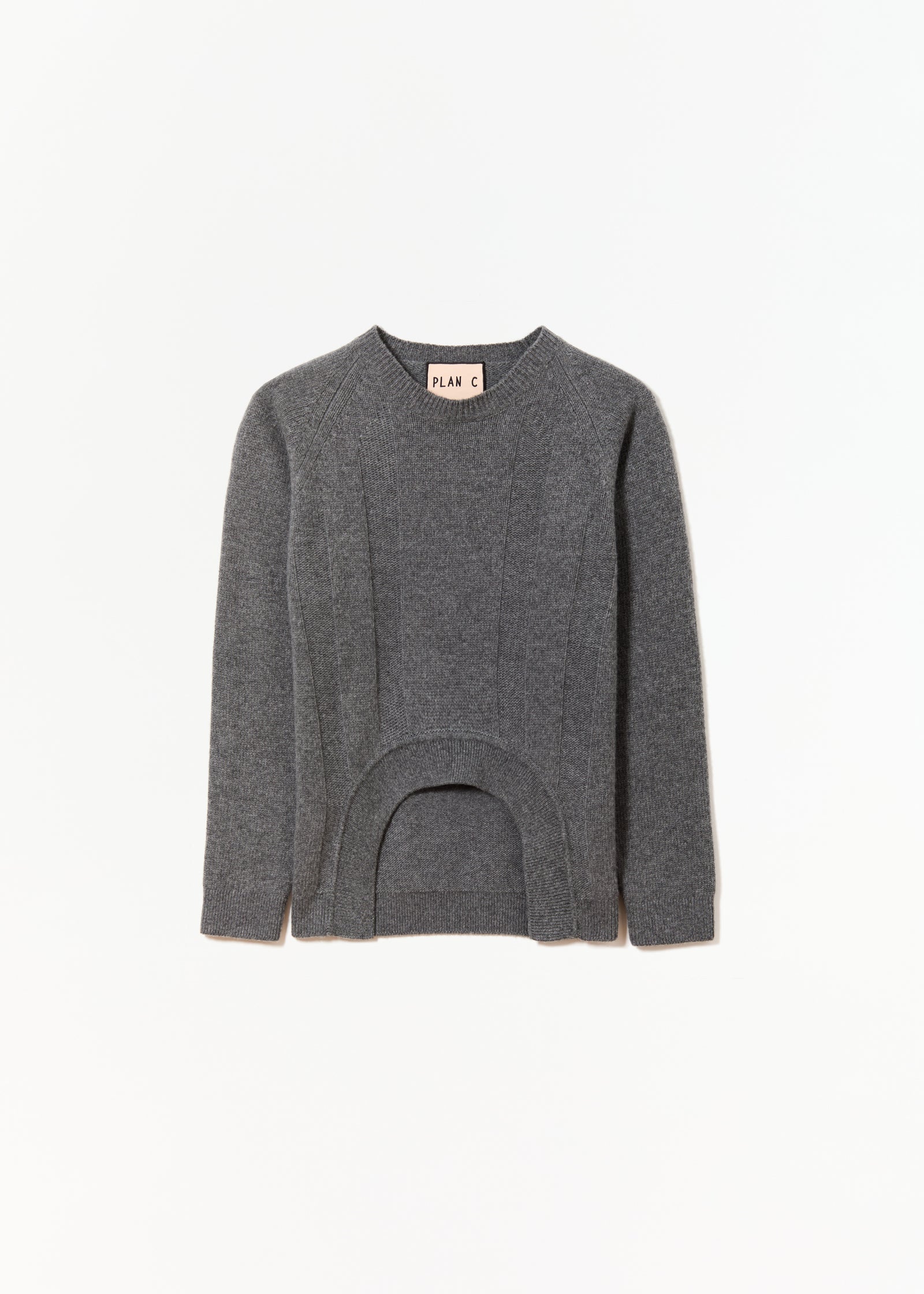GREY CREW NECK SWEATER