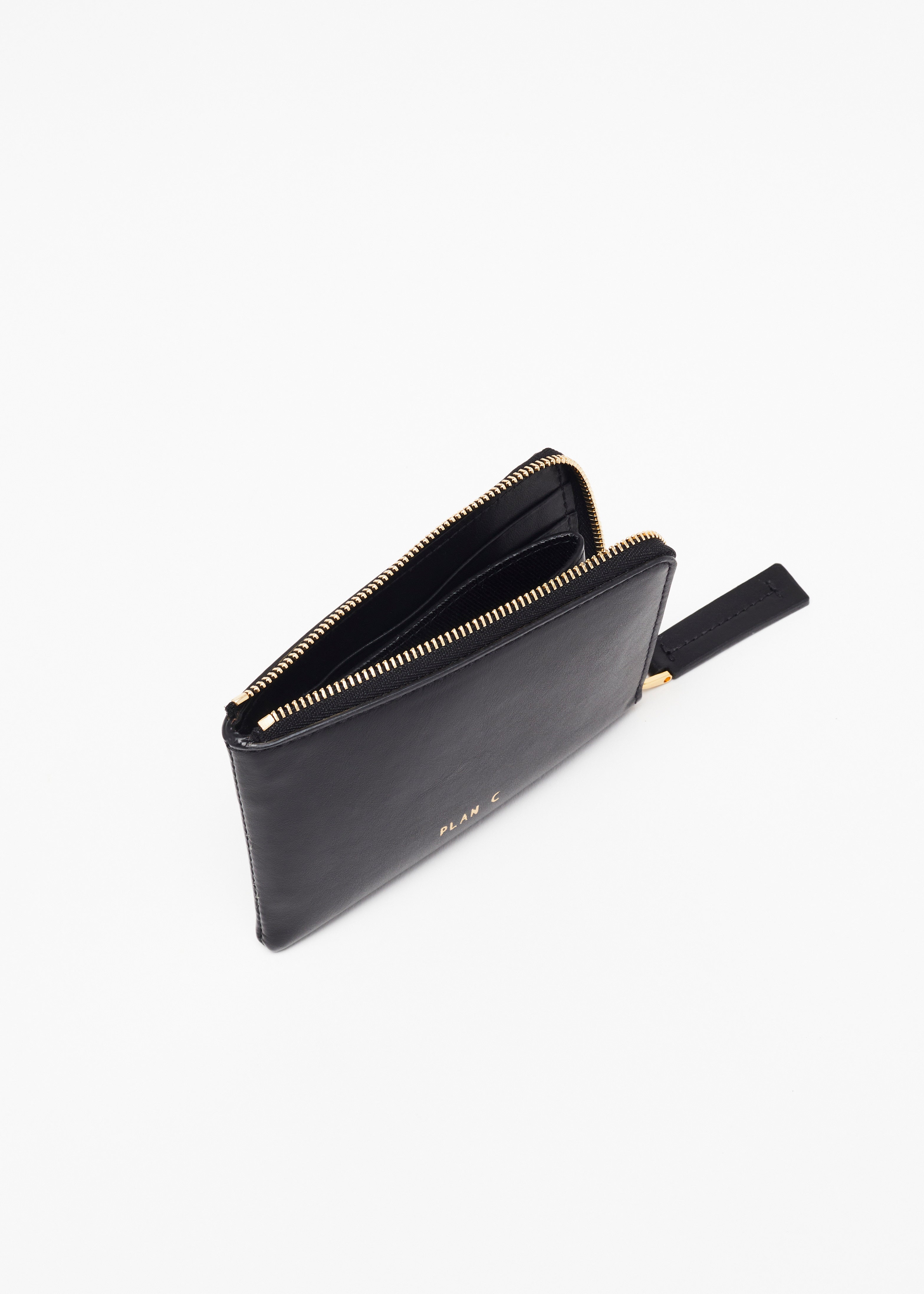 BLACK LEATHER CARD HOLDER