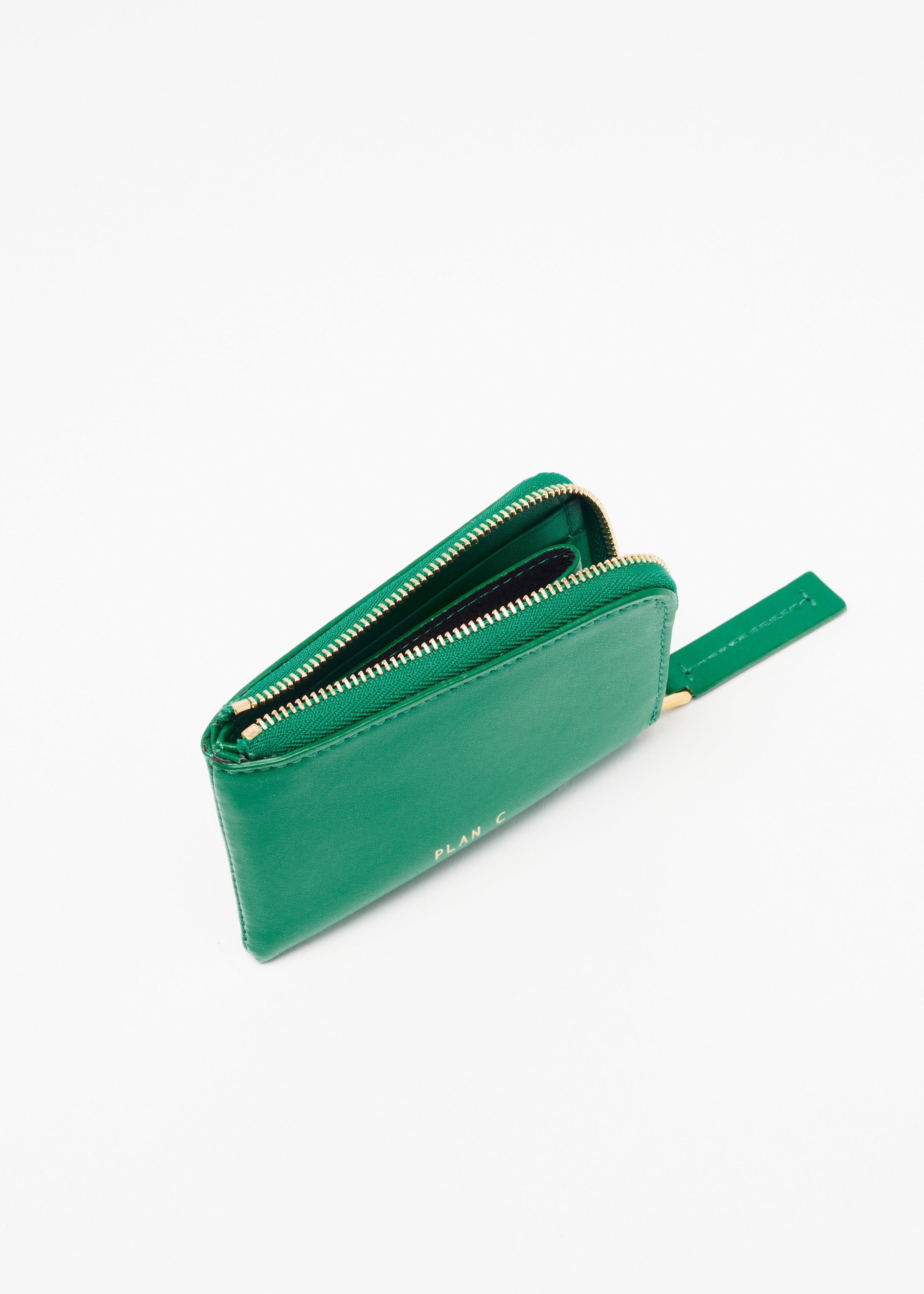 EMERALD GREEN LEATHER CARD HOLDER