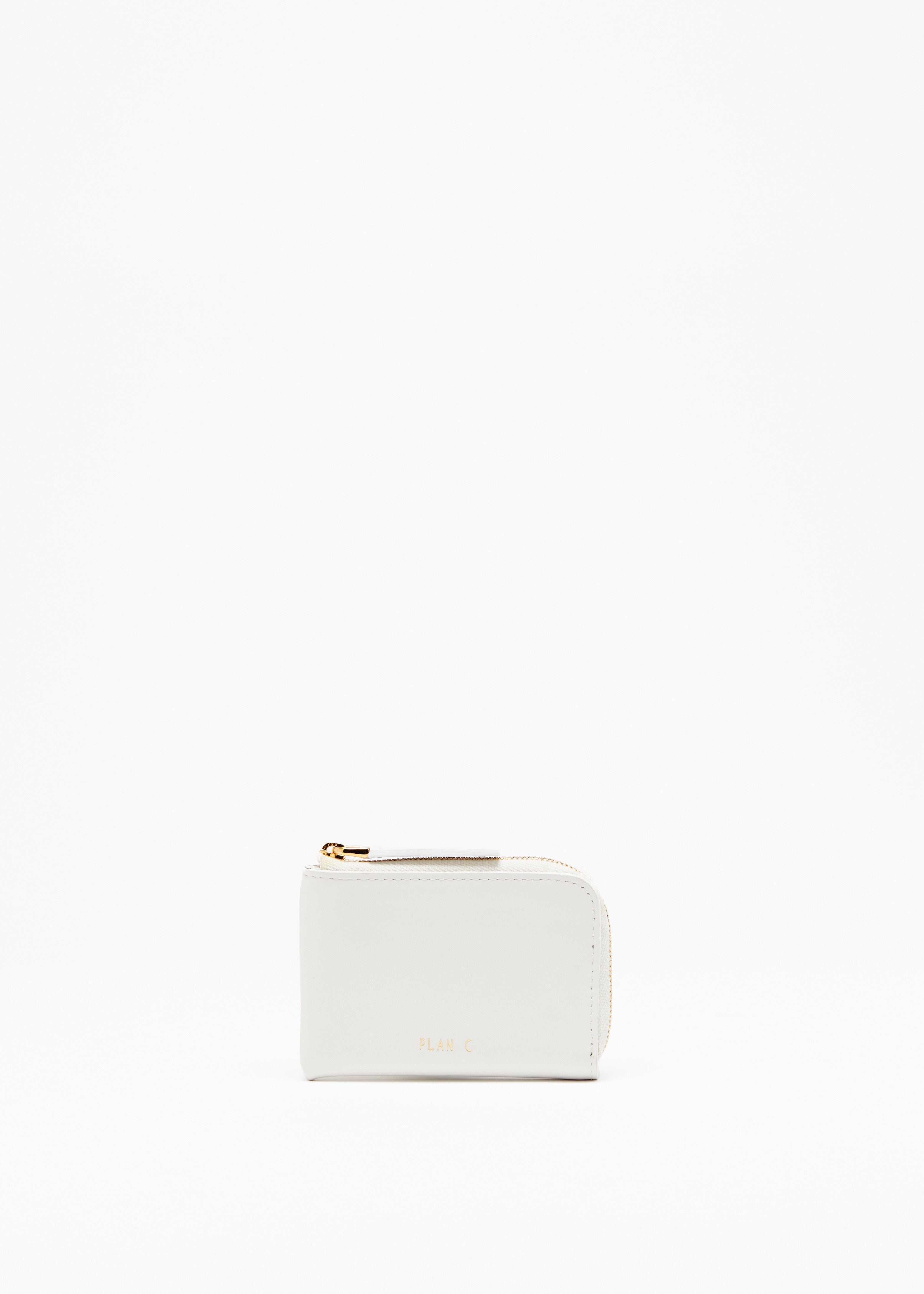 WHITE LEATHER CARD HOLDER