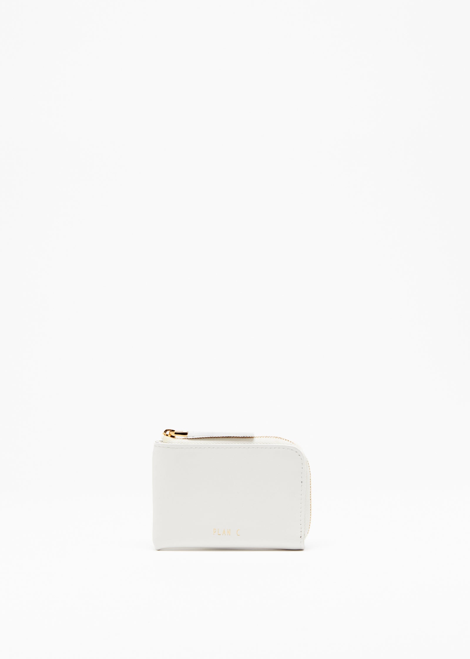 WHITE LEATHER CARD HOLDER