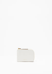 WHITE LEATHER CARD HOLDER