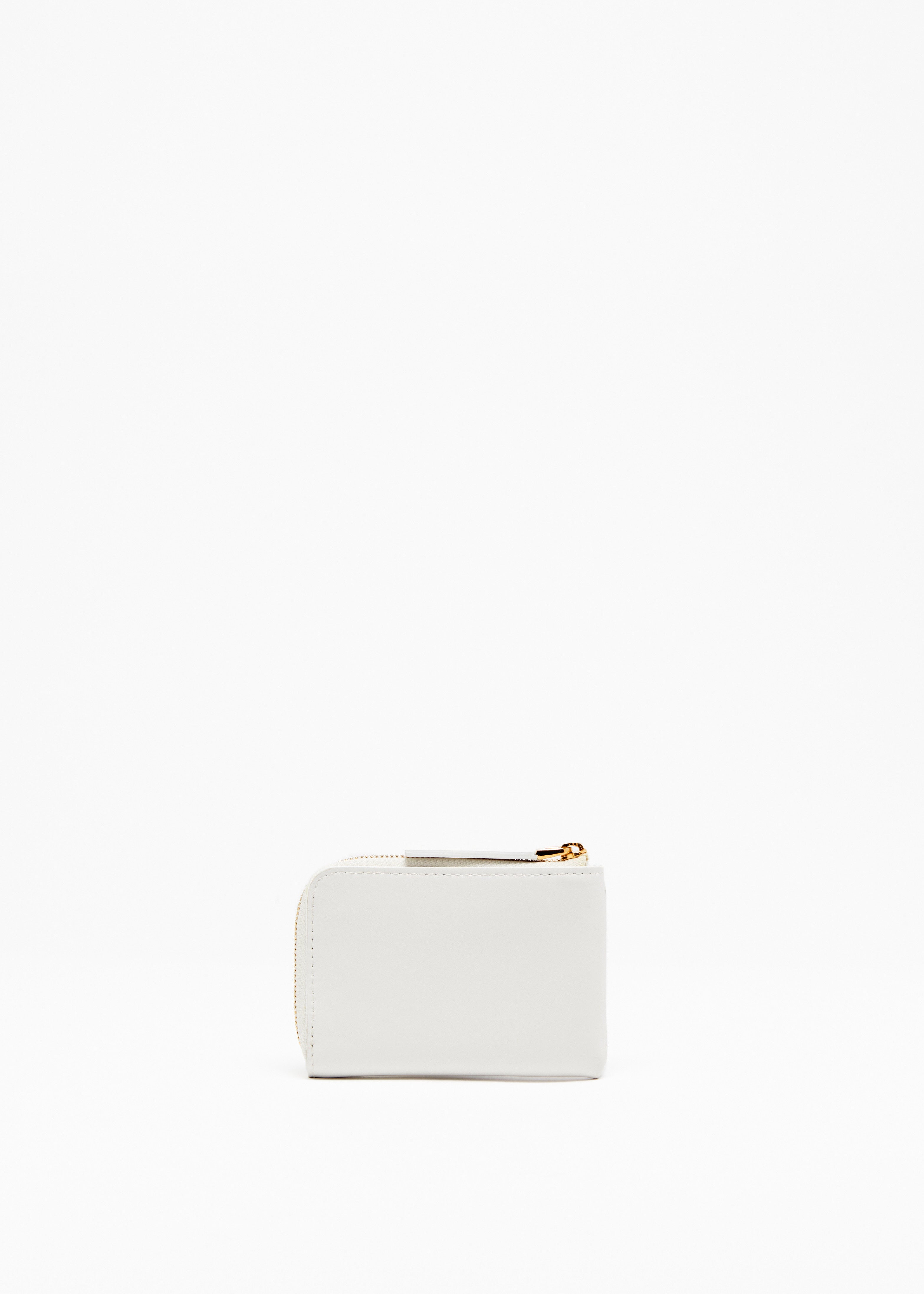 WHITE LEATHER CARD HOLDER