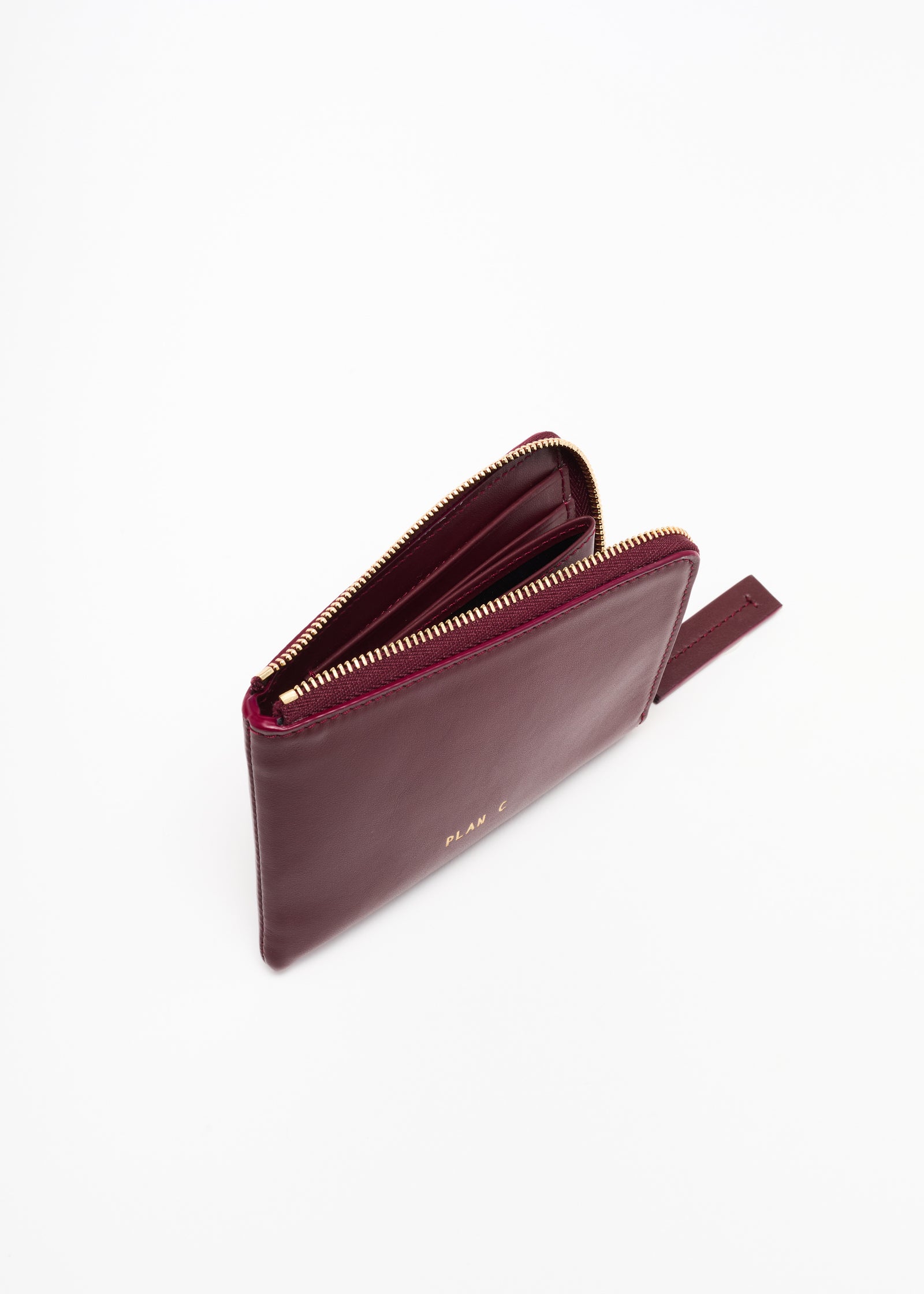 BURGUNDY LEATHER COIN PURSE