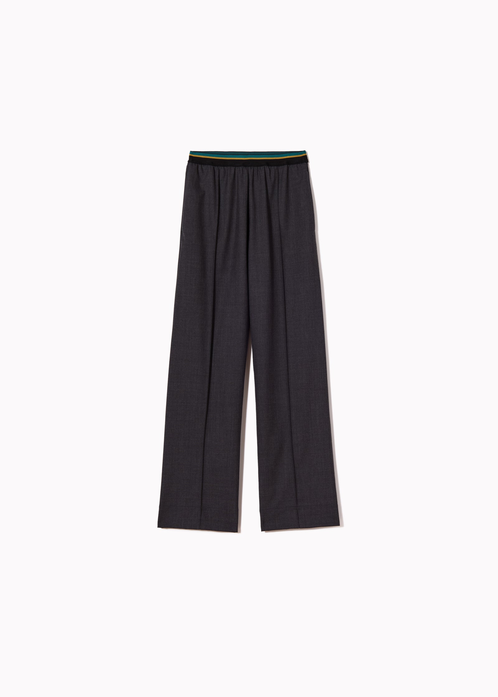 PANTALONI IN TWILL DI LANA MÉLANGE