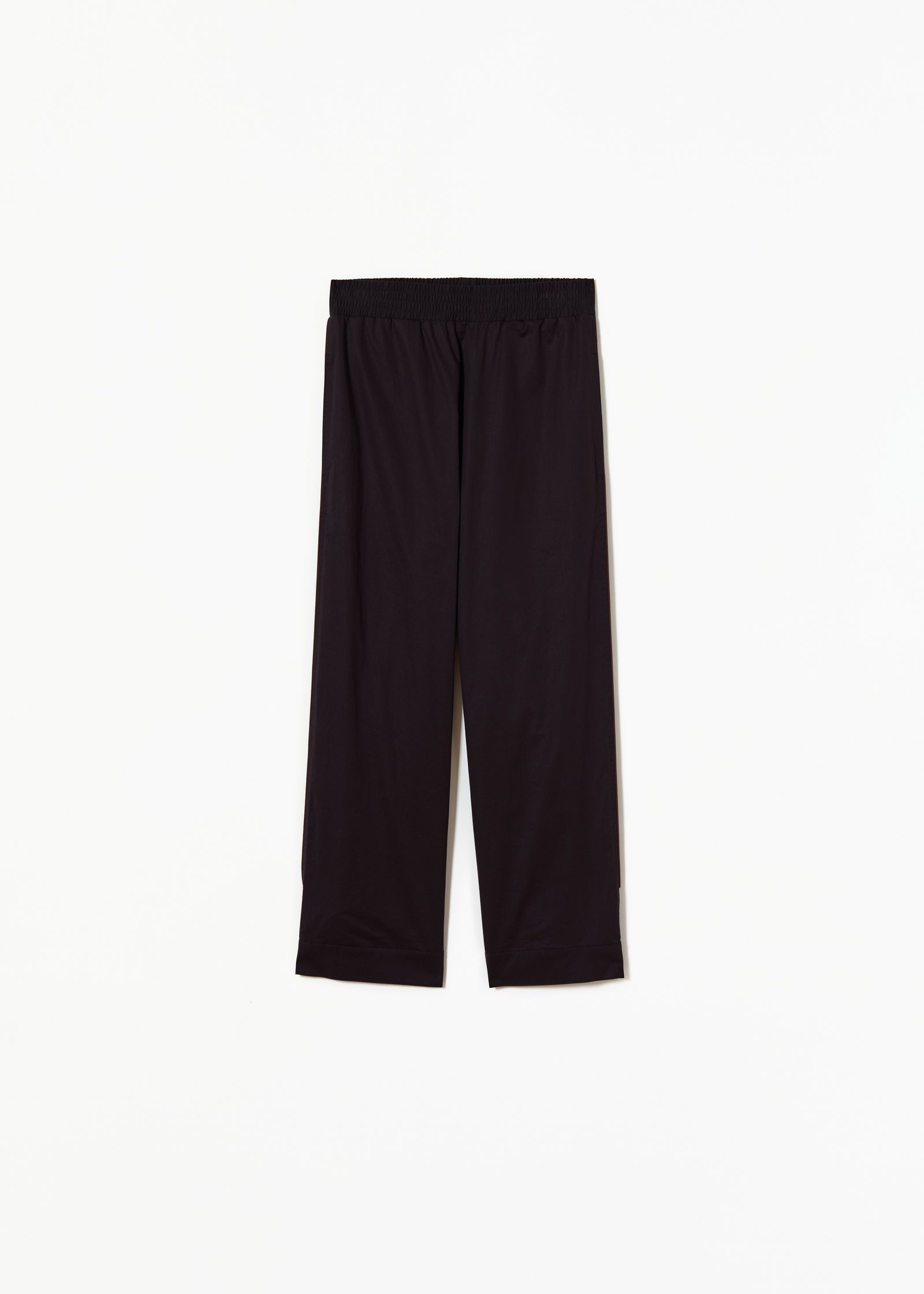 RELAXED BLACK COTTON TROUSERS