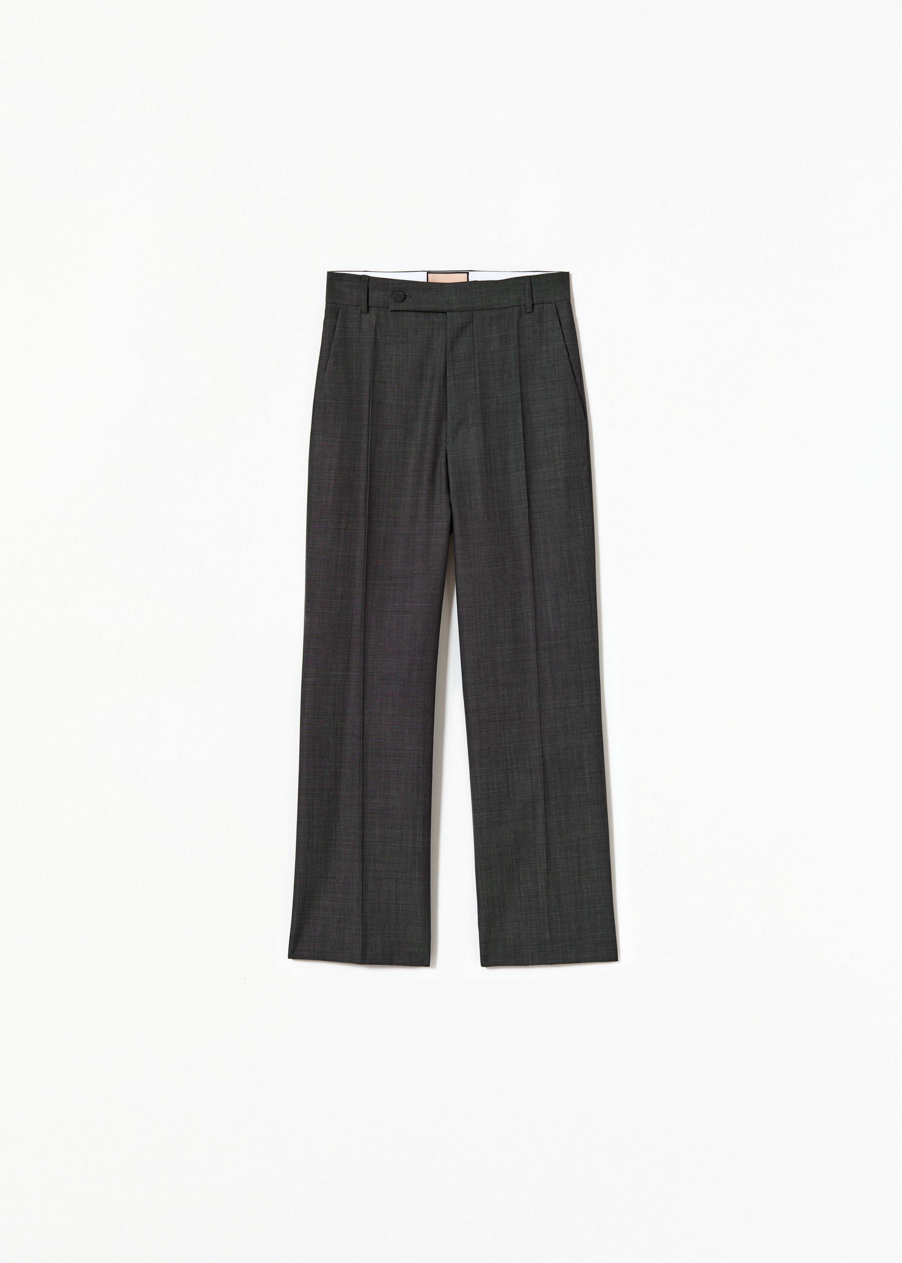 Grey Melange Flared Pants - Plan C