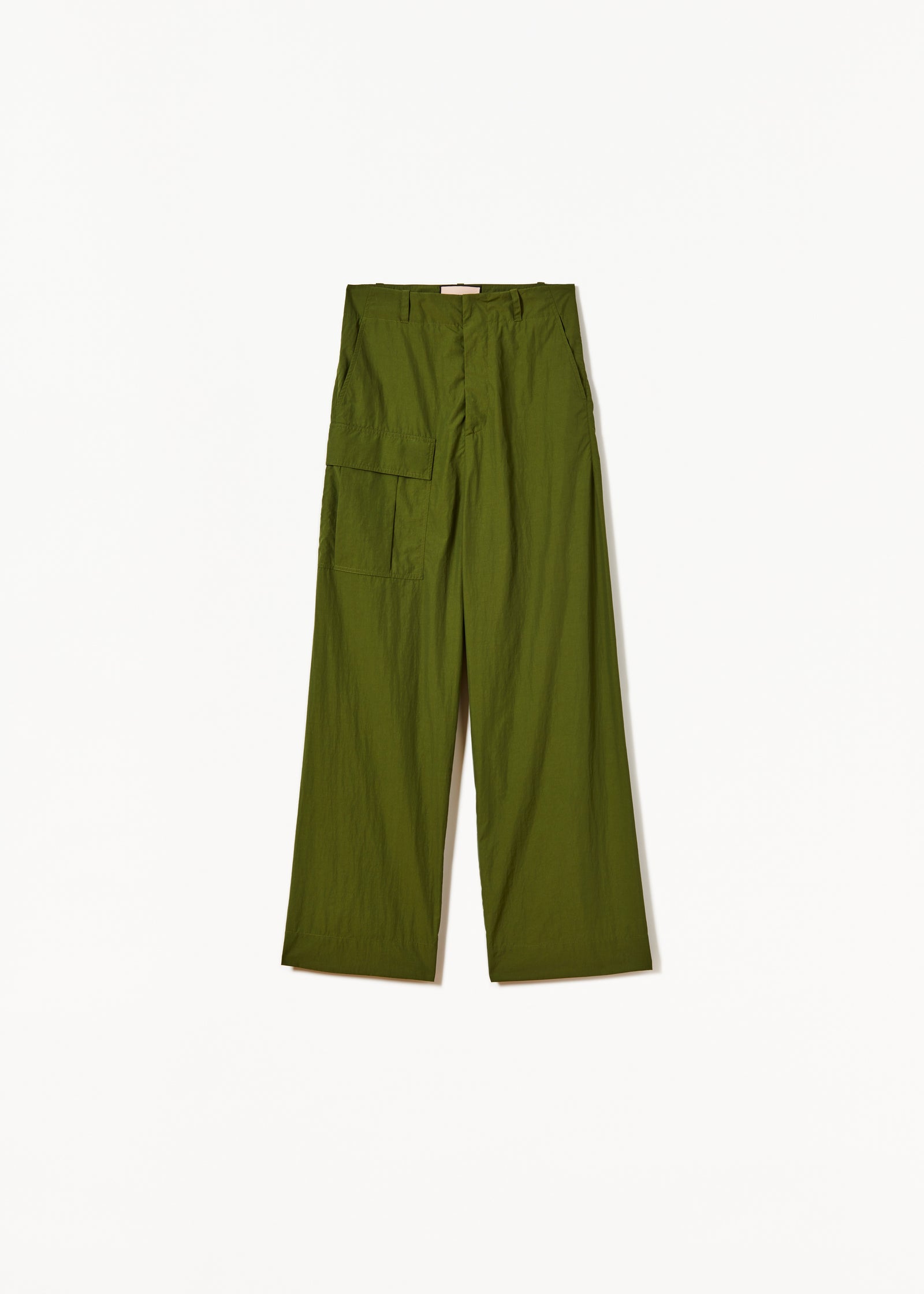 MILITARY GREEN BELTED CARGO TROUSERS