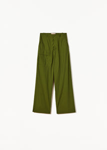 PANTALONI CARGO VERDE MILITARE CON CINTURA