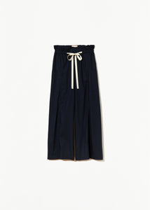 BLUE COTTON DRAWSTRING TROUSERS