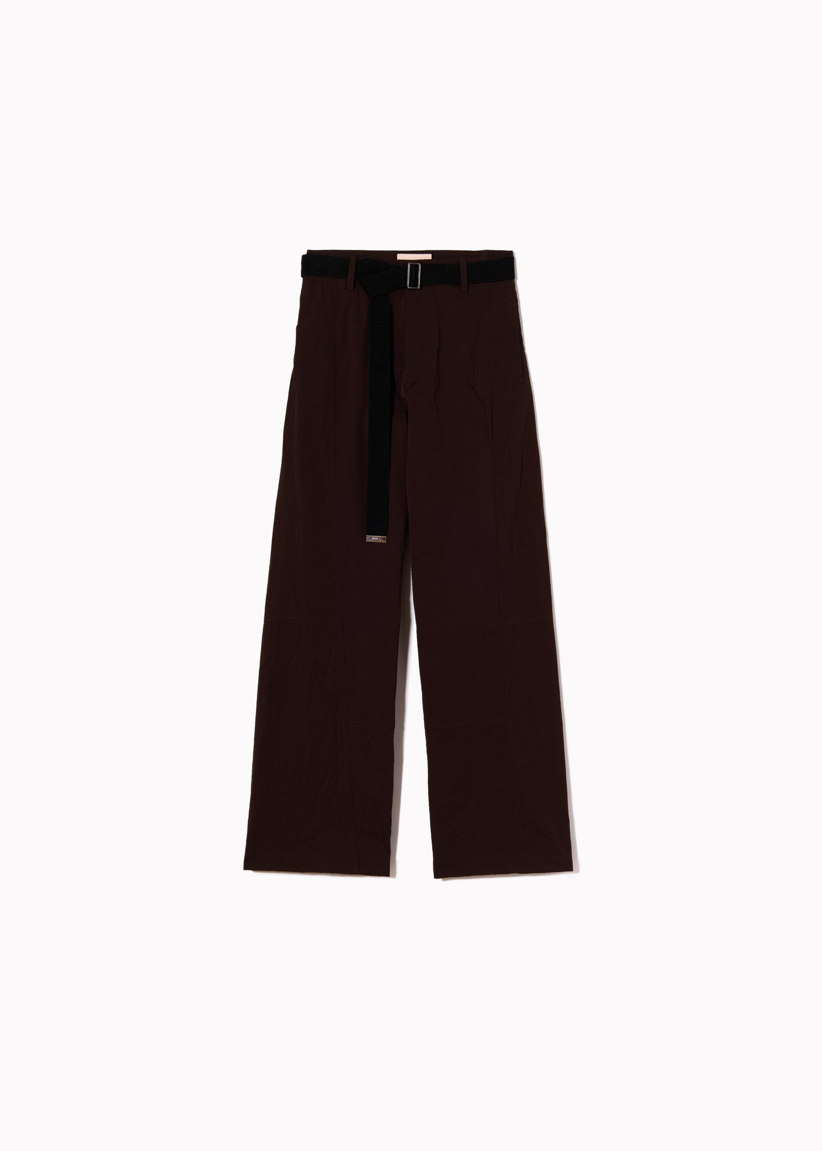 PANTALONI IN TWILL TECNICO MARRONI