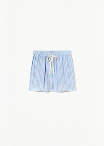 LIGHT BLUE STRIPED COTTON BERMUDA