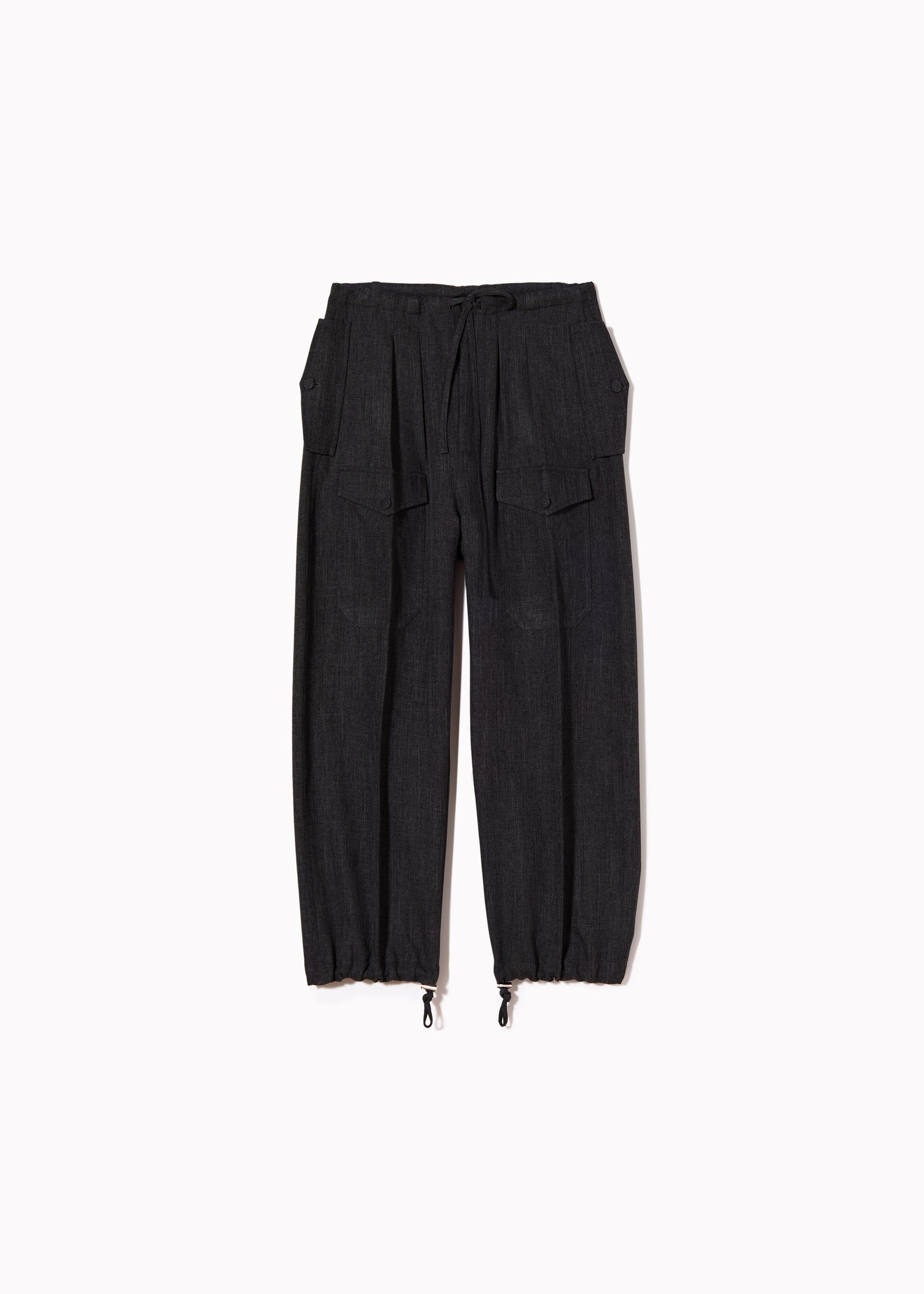 GREY MELANGE GRISAILLE UTILITY TROUSERS