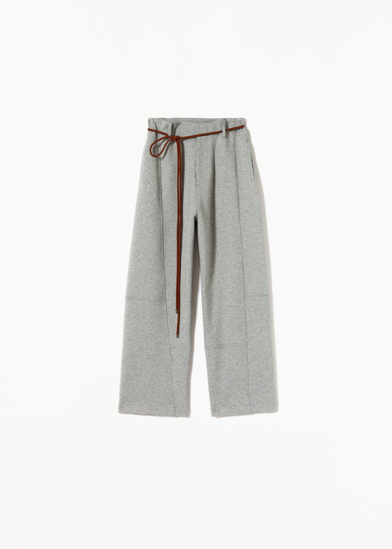 PANTALONI MELANGE A GAMBA AMPIA